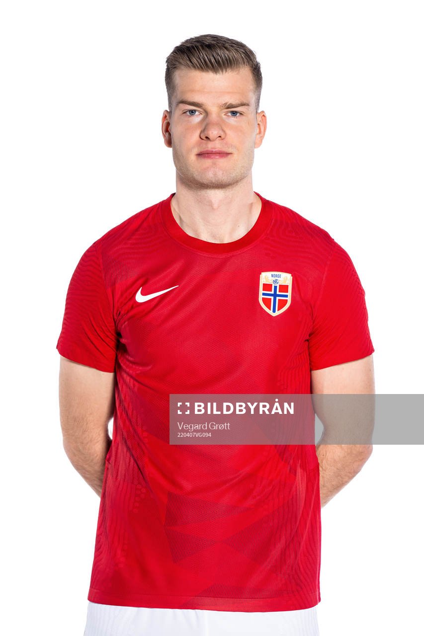 Alexander Sørloth of the Norwegian national football team