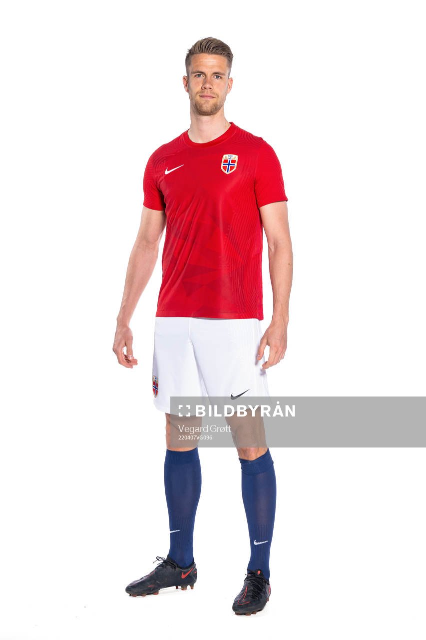 Kristoffer Ajer of the Norwegian national football team