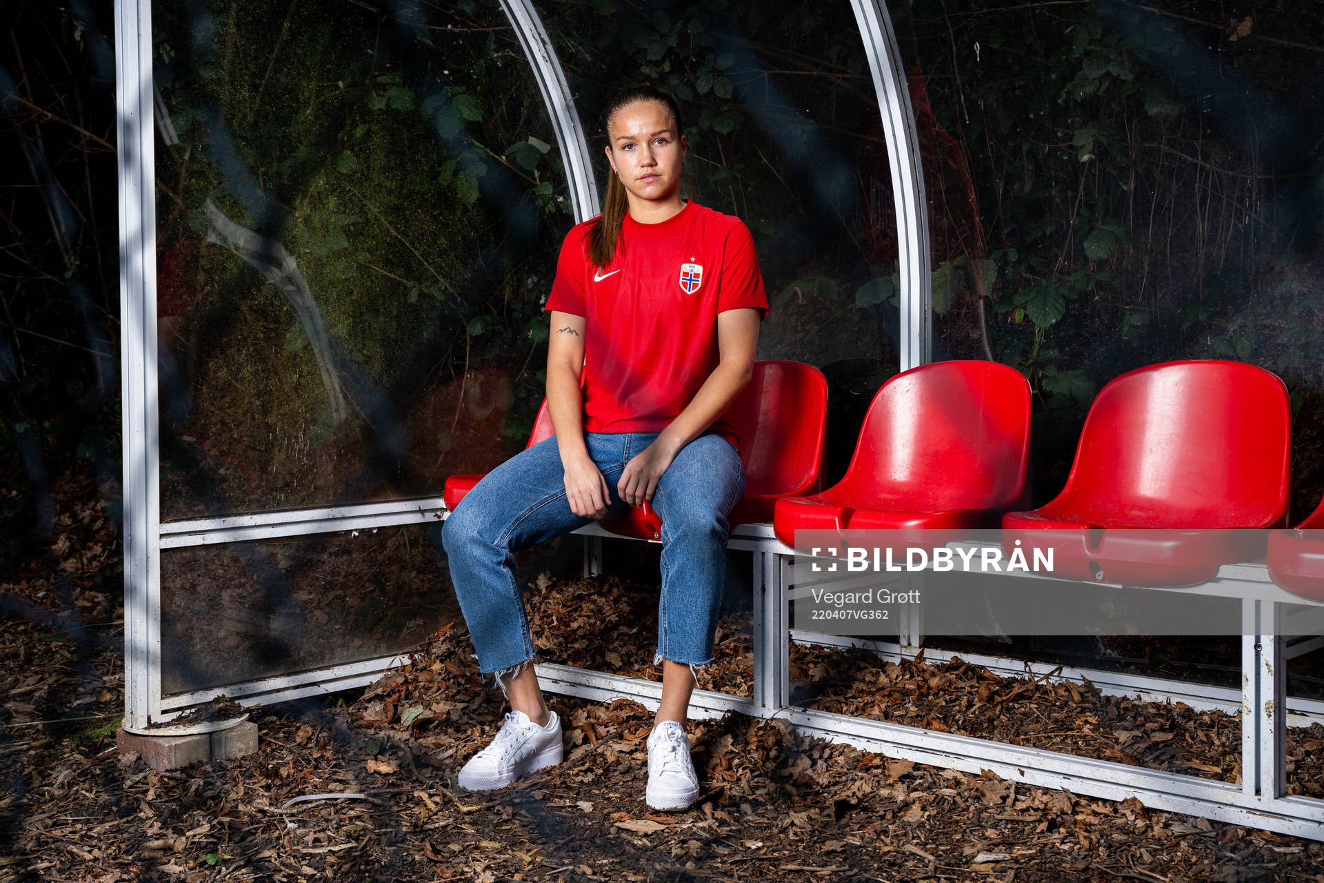 Guro Reiten of the Norwegian national football team poses