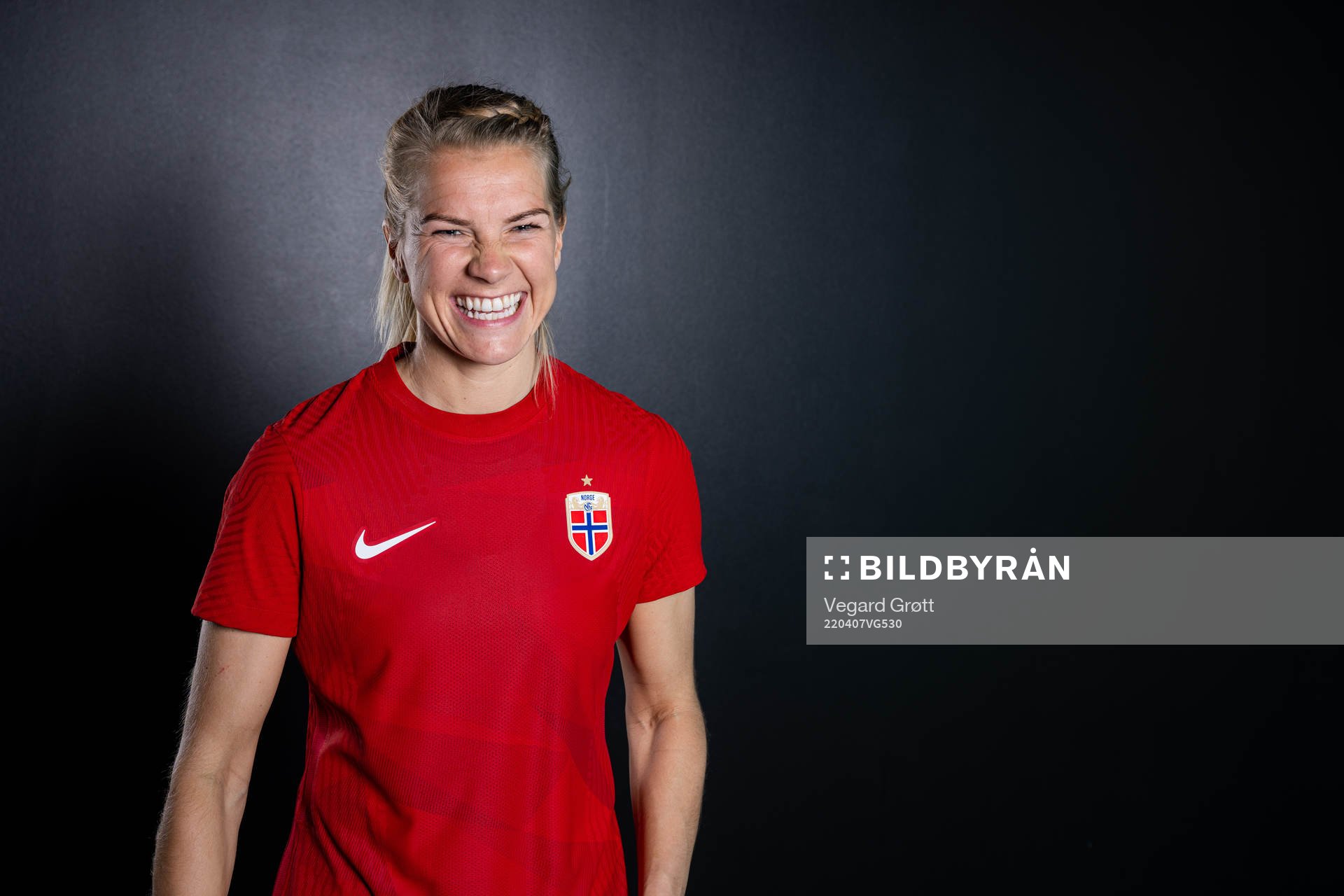 Ada Hegerberg of the Norwegian national football team poses for a portrait on April 4, 2022 in Oslo. 