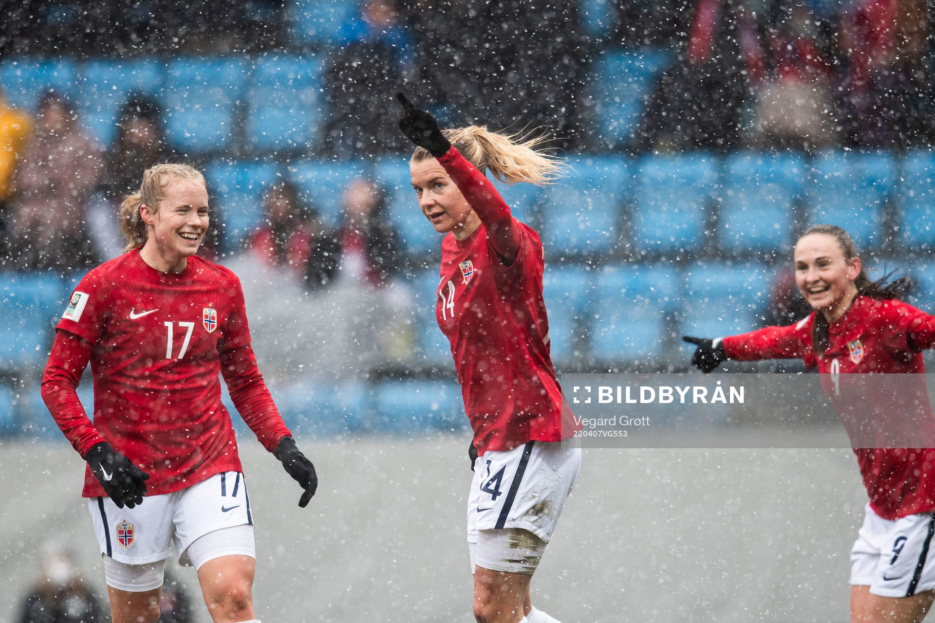 Ada Hegerberg of Norway celebrates