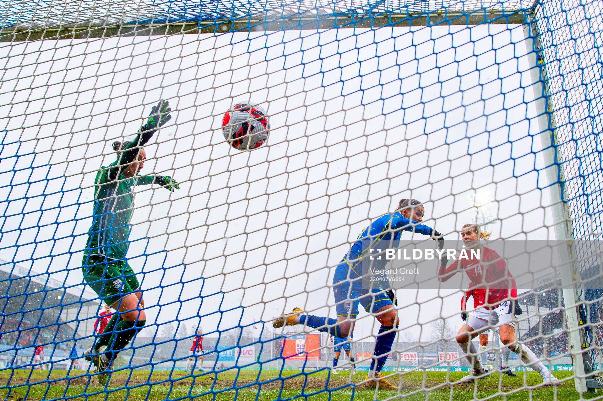 Ada Hegerberg of Norway scores the 1-0 goal