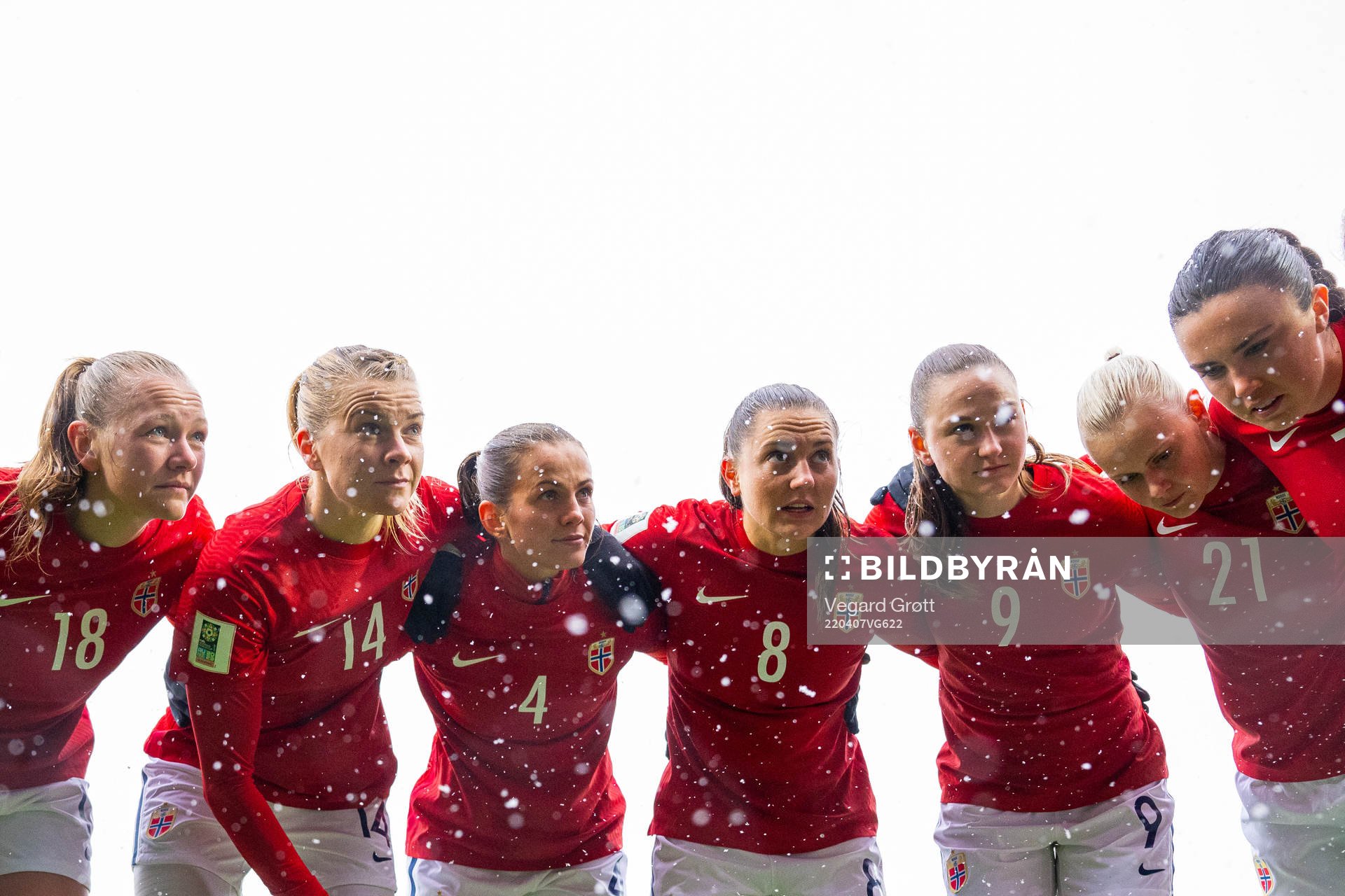 Frida Maanum, Ada Hegerberg, Tuva Hansen, Vilde Bøe Risa,