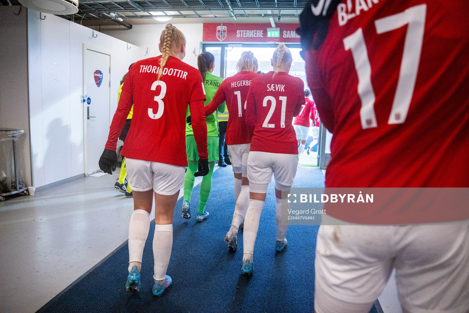 Maria Thorisdottir of Norway at half-time
