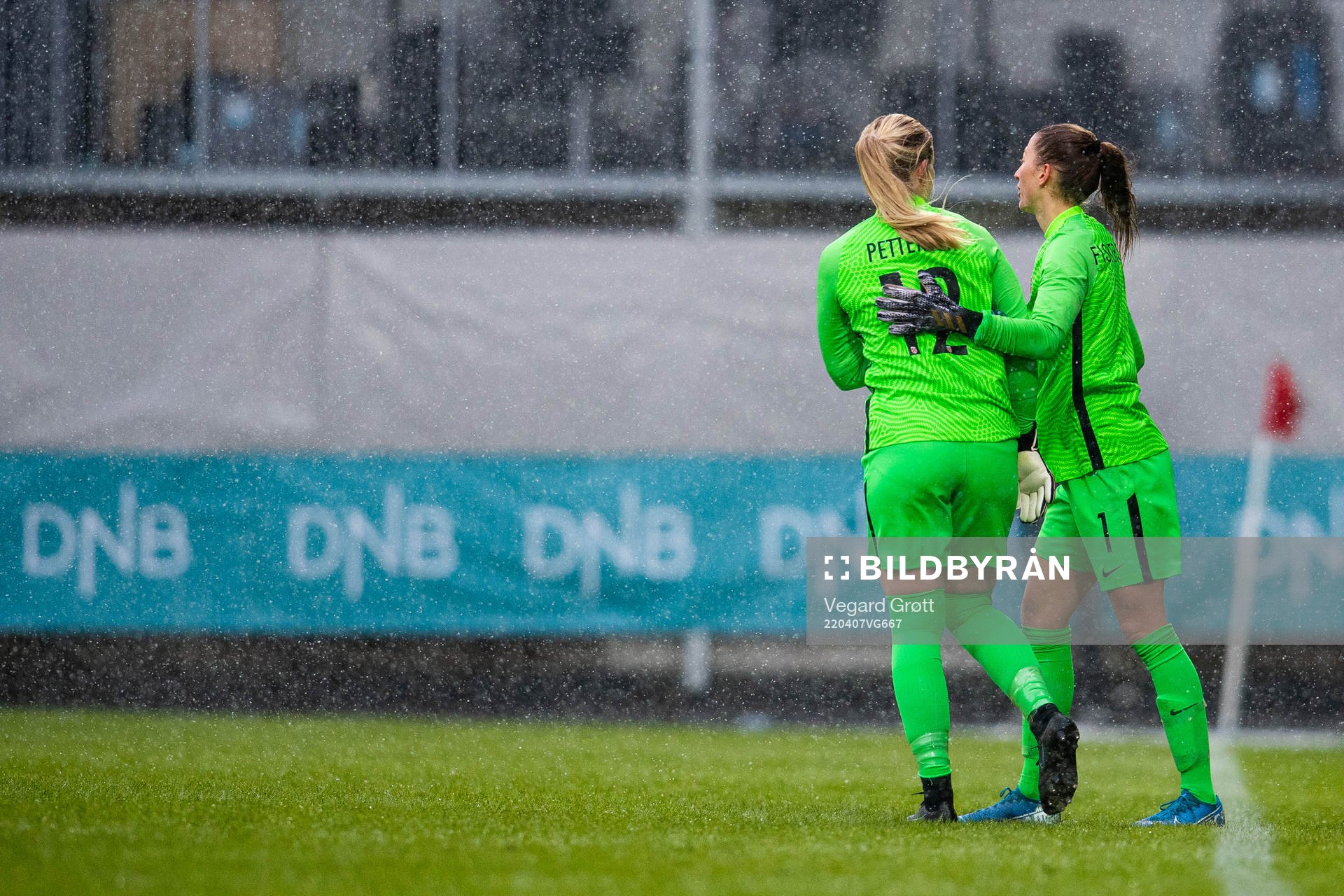 Goalkeeper Cecilie Fiskerstrand is being substituted with