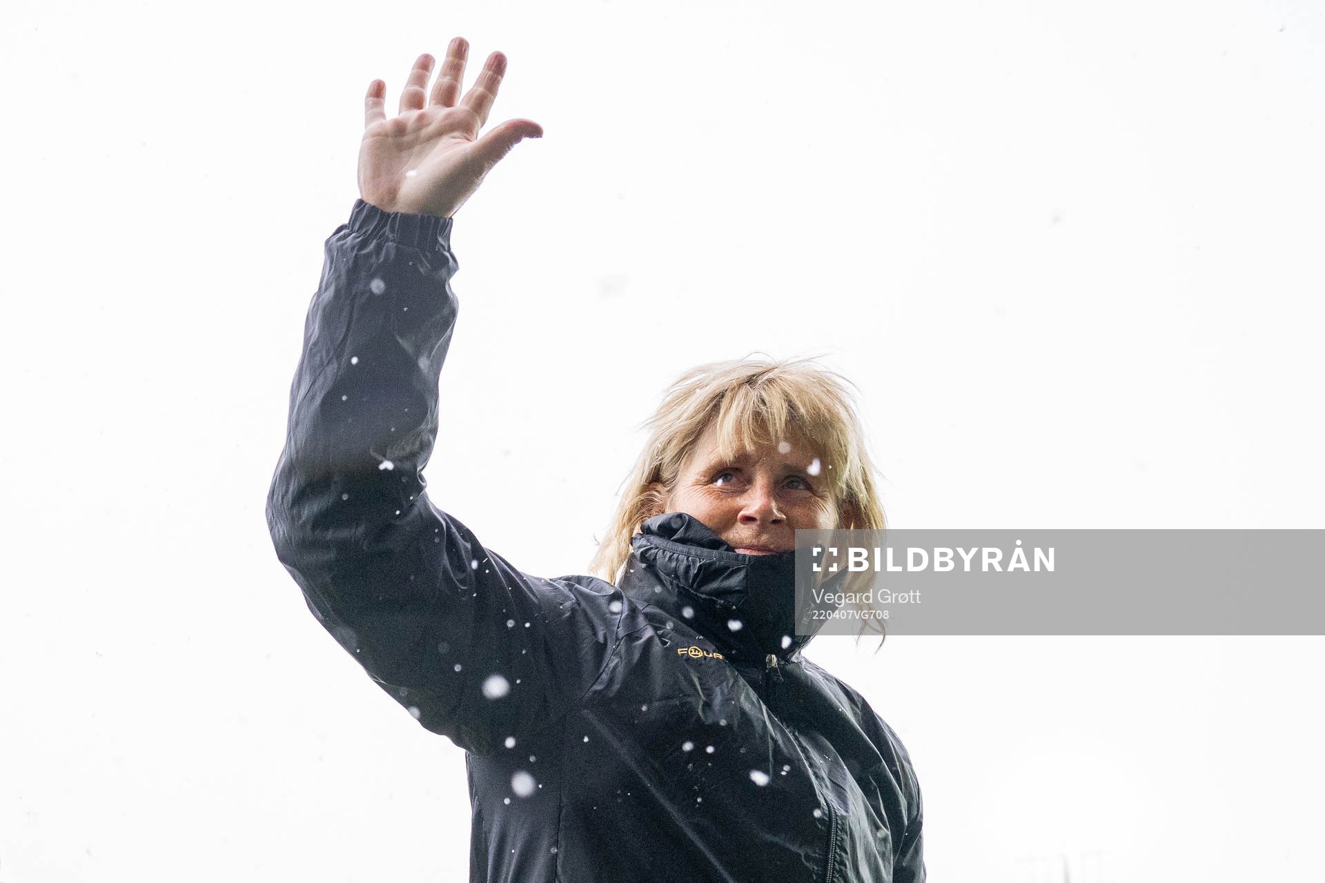 Karin Anneli Andersen, head coach of Kosovo, ahead of the FIFA Women's World Cup Qualifier football match between Norway and Kosovo on April 7, 2022 in Sandefjord.