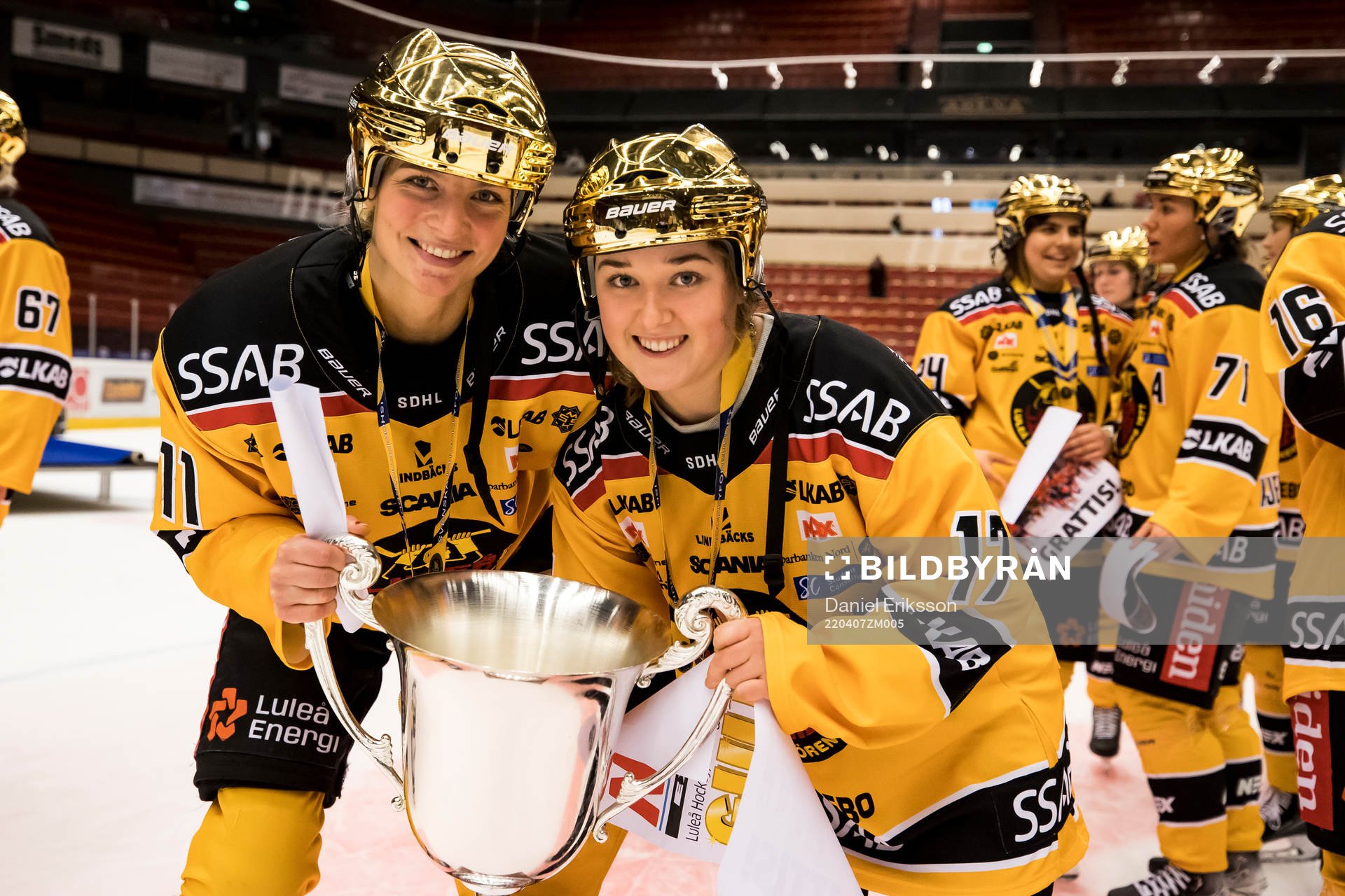 Luleå spelarna jublar