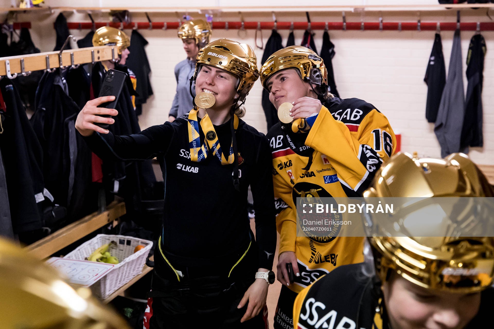 Luleå spelarna jublar