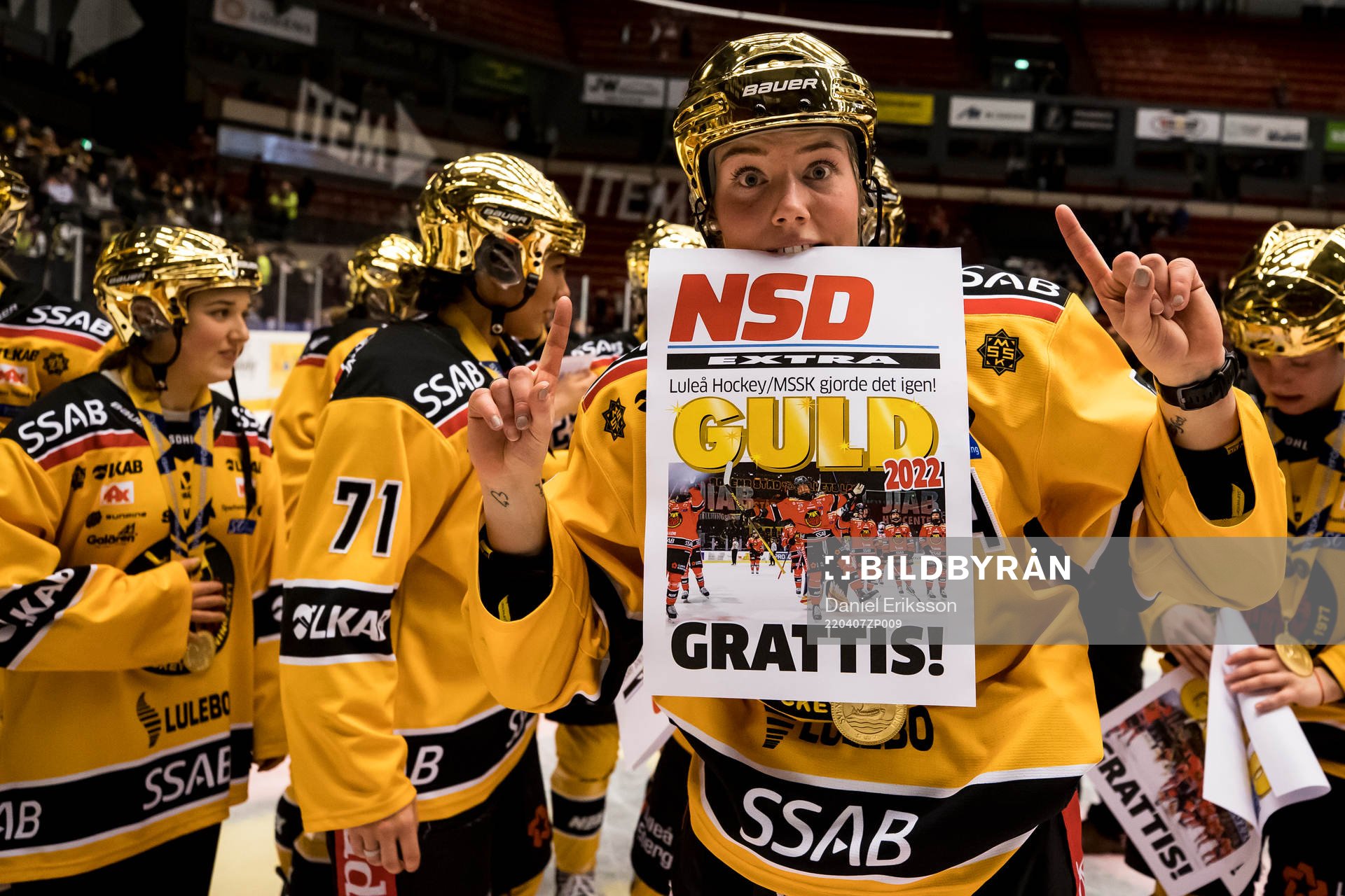 Luleå spelarna jublar