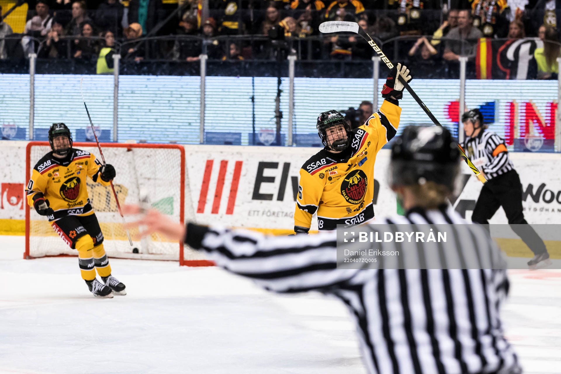 Luleås Petra Nieminen jublar