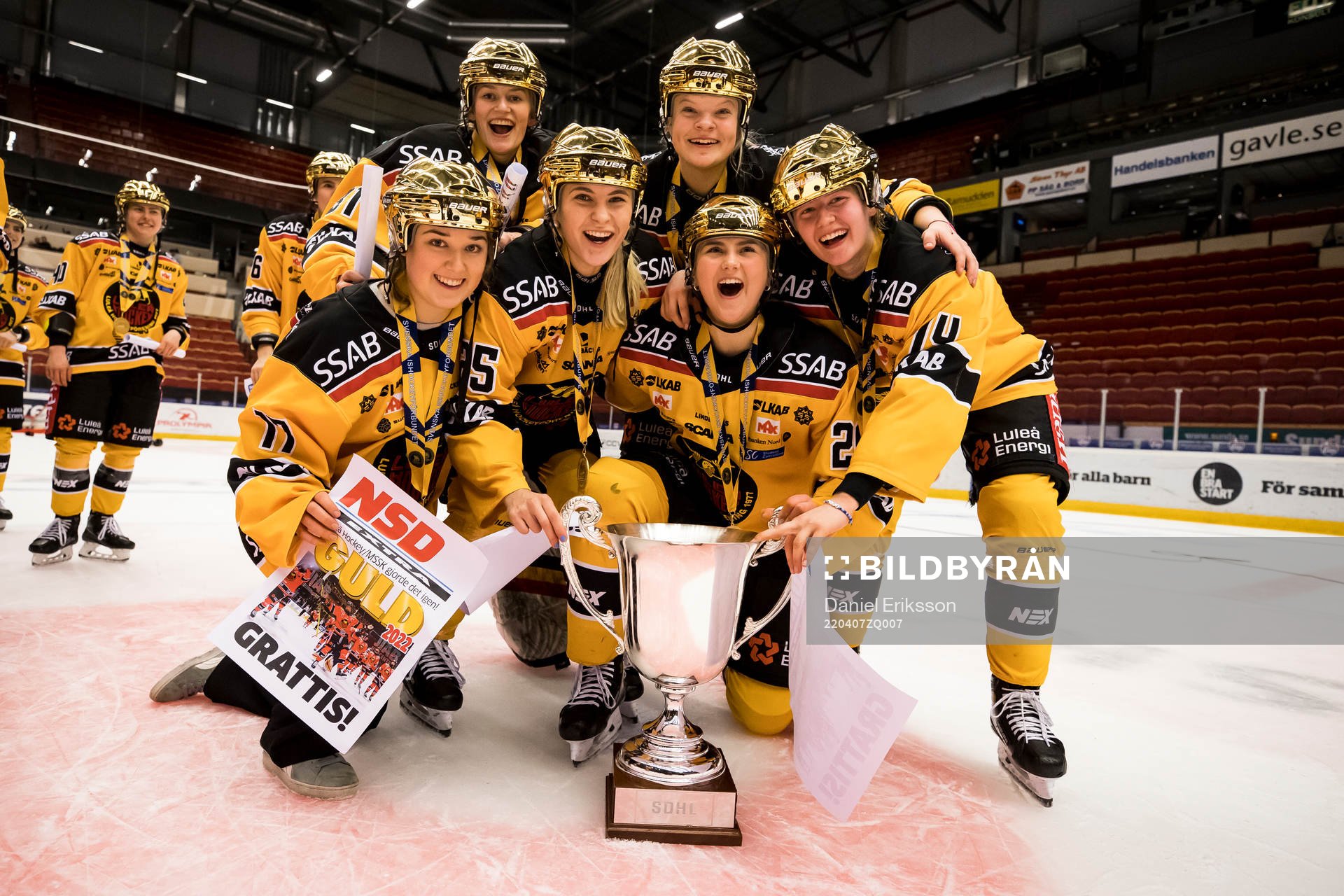 Luleå spelarna jublar