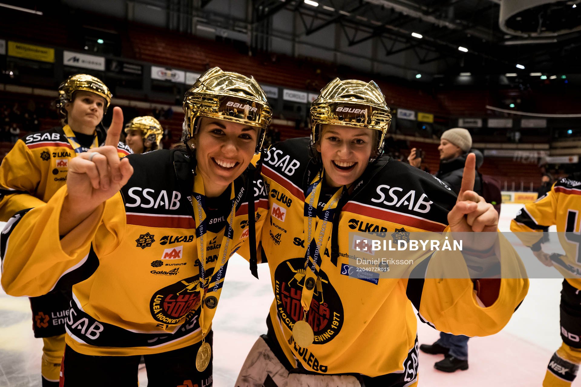 Luleå spelarna jublar