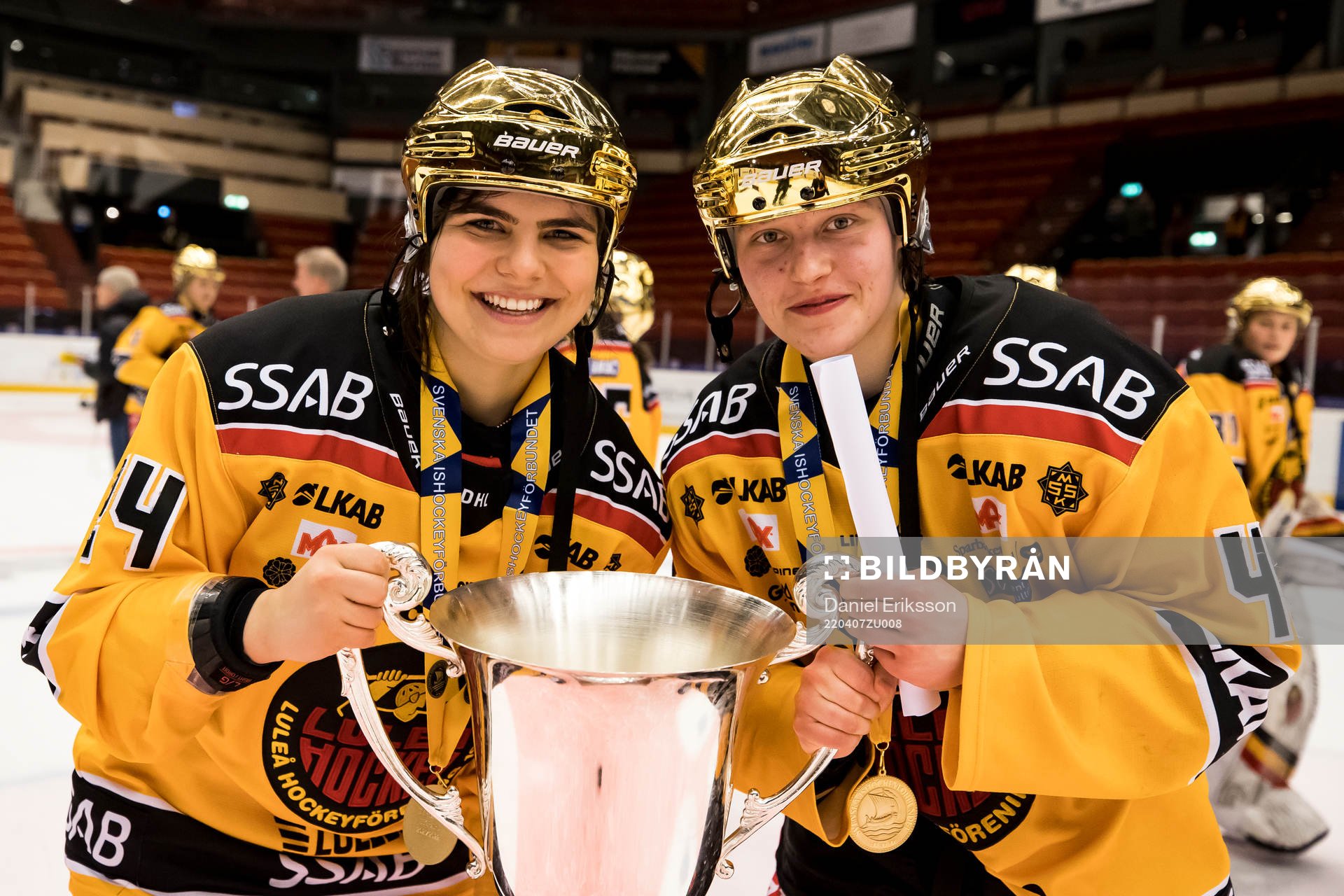 Luleå spelarna jublar