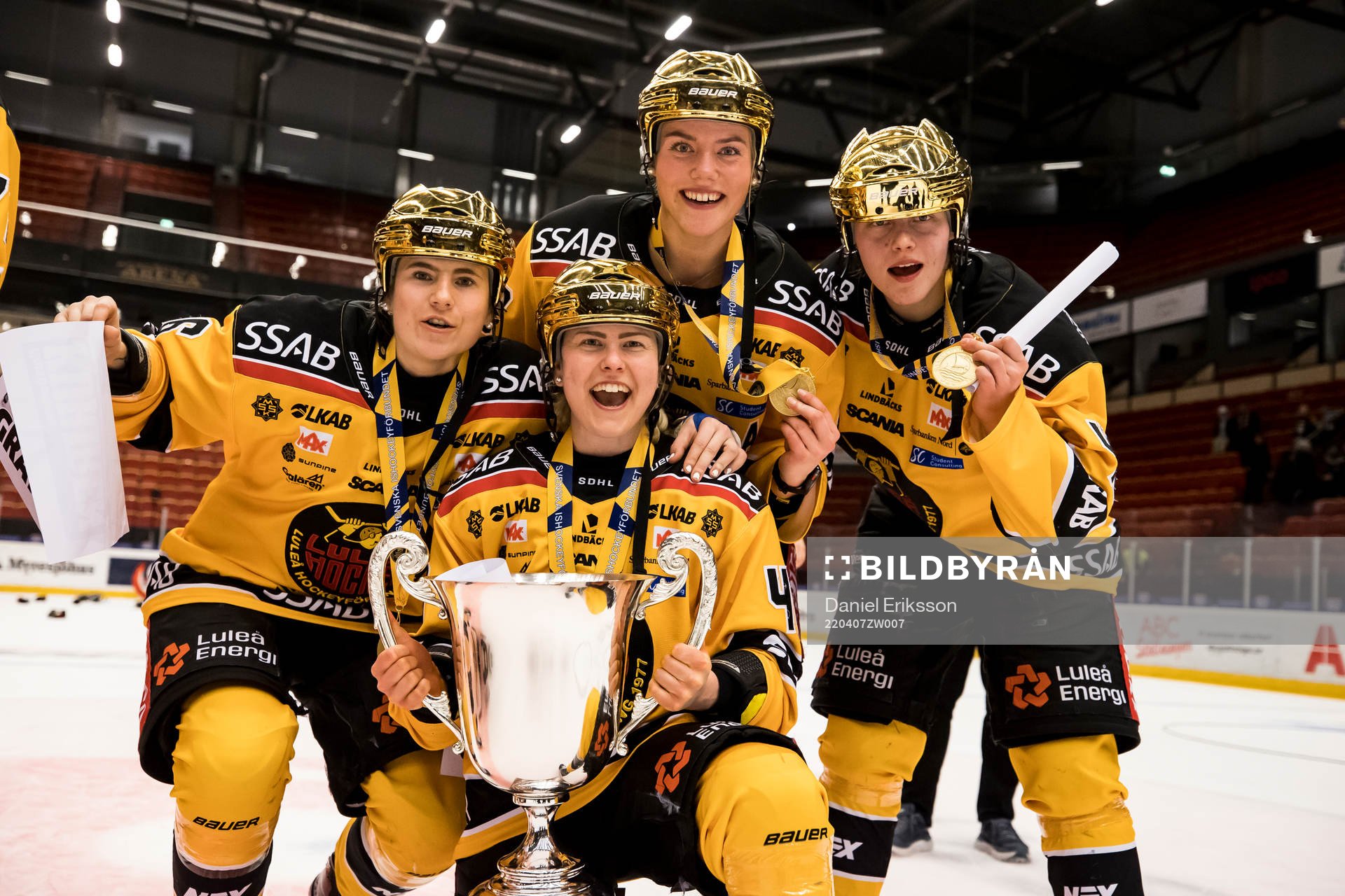 Luleå spelarna jublar