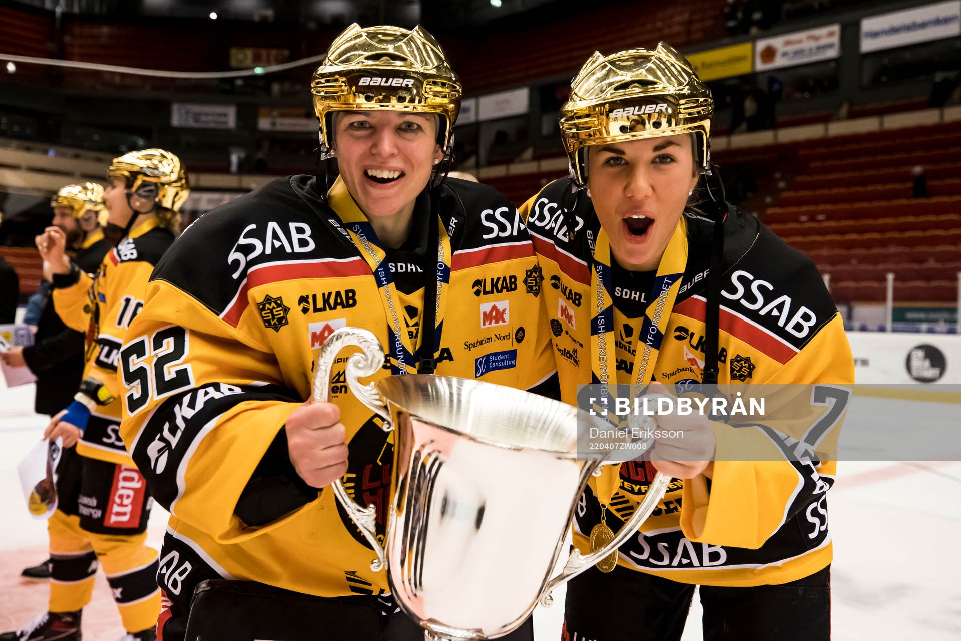Luleå spelarna jublar