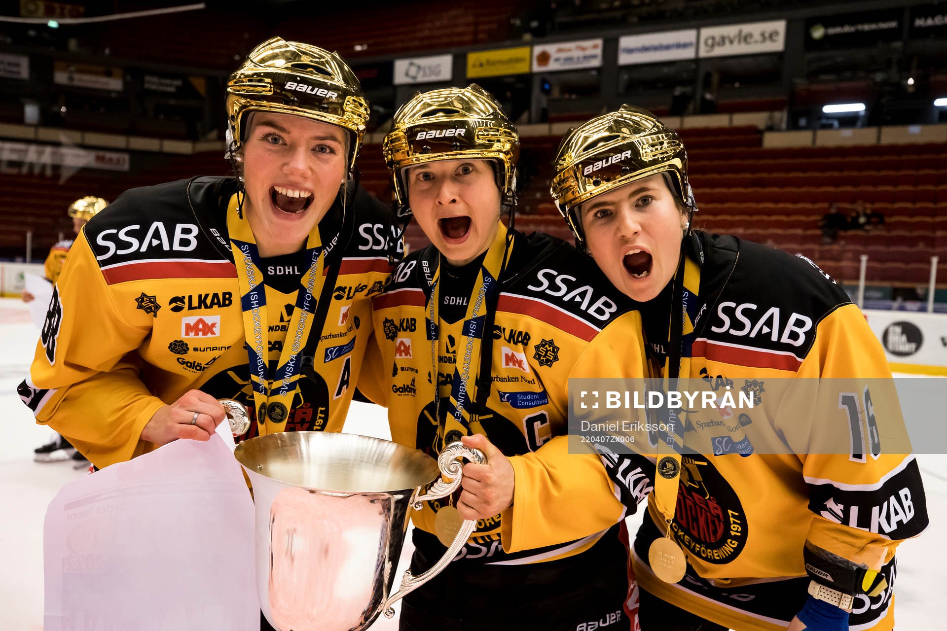 Luleå spelarna jublar