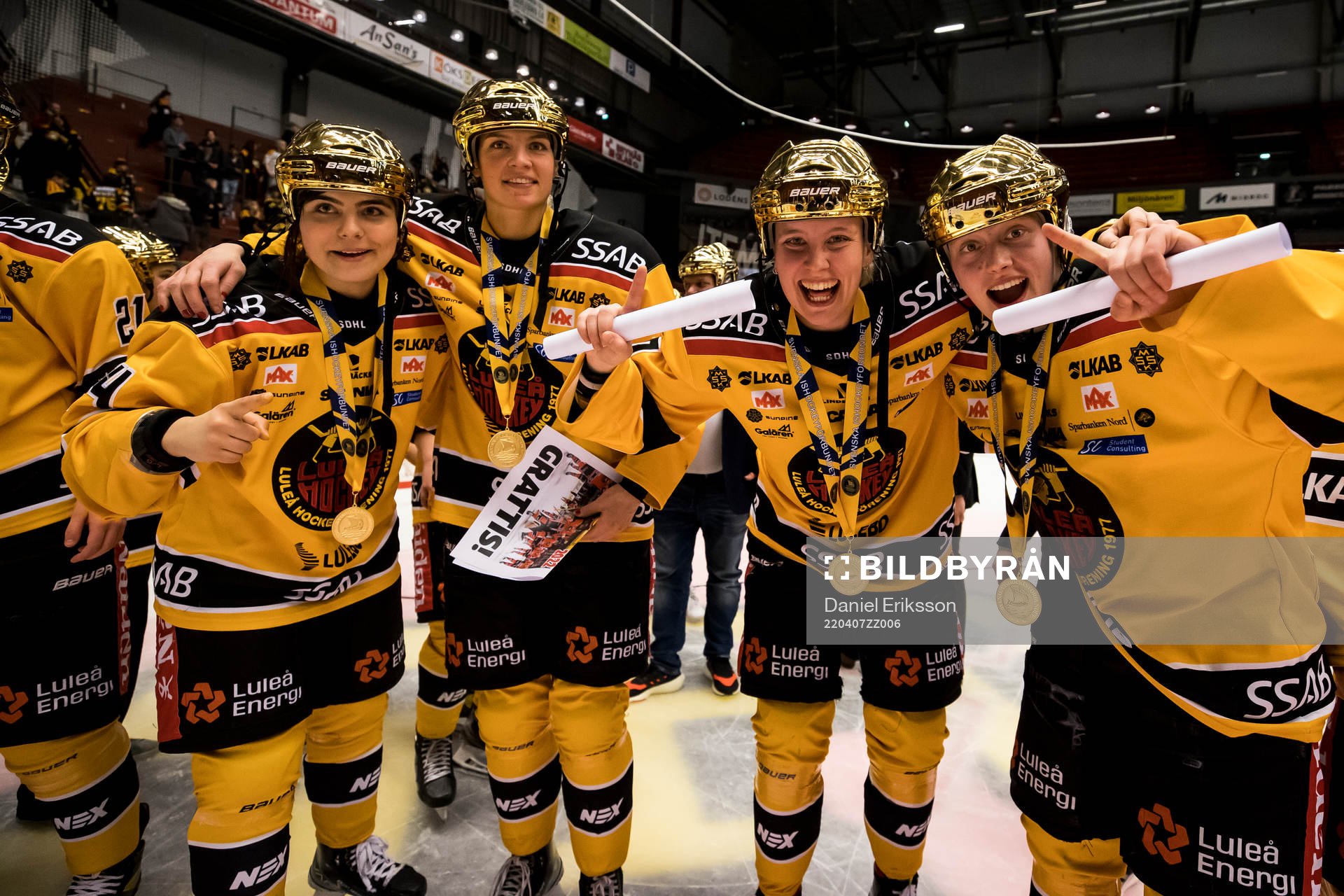 Luleå spelarna jublar