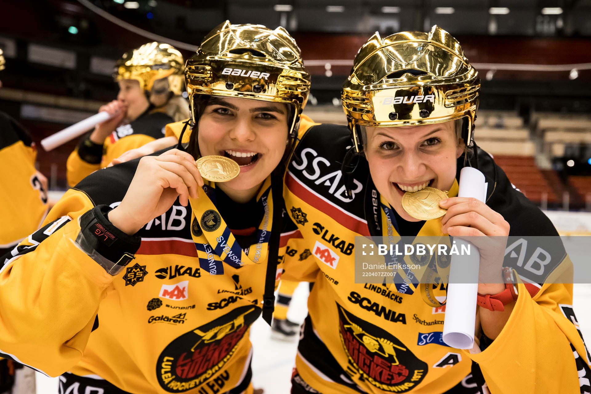 Luleå spelarna jublar