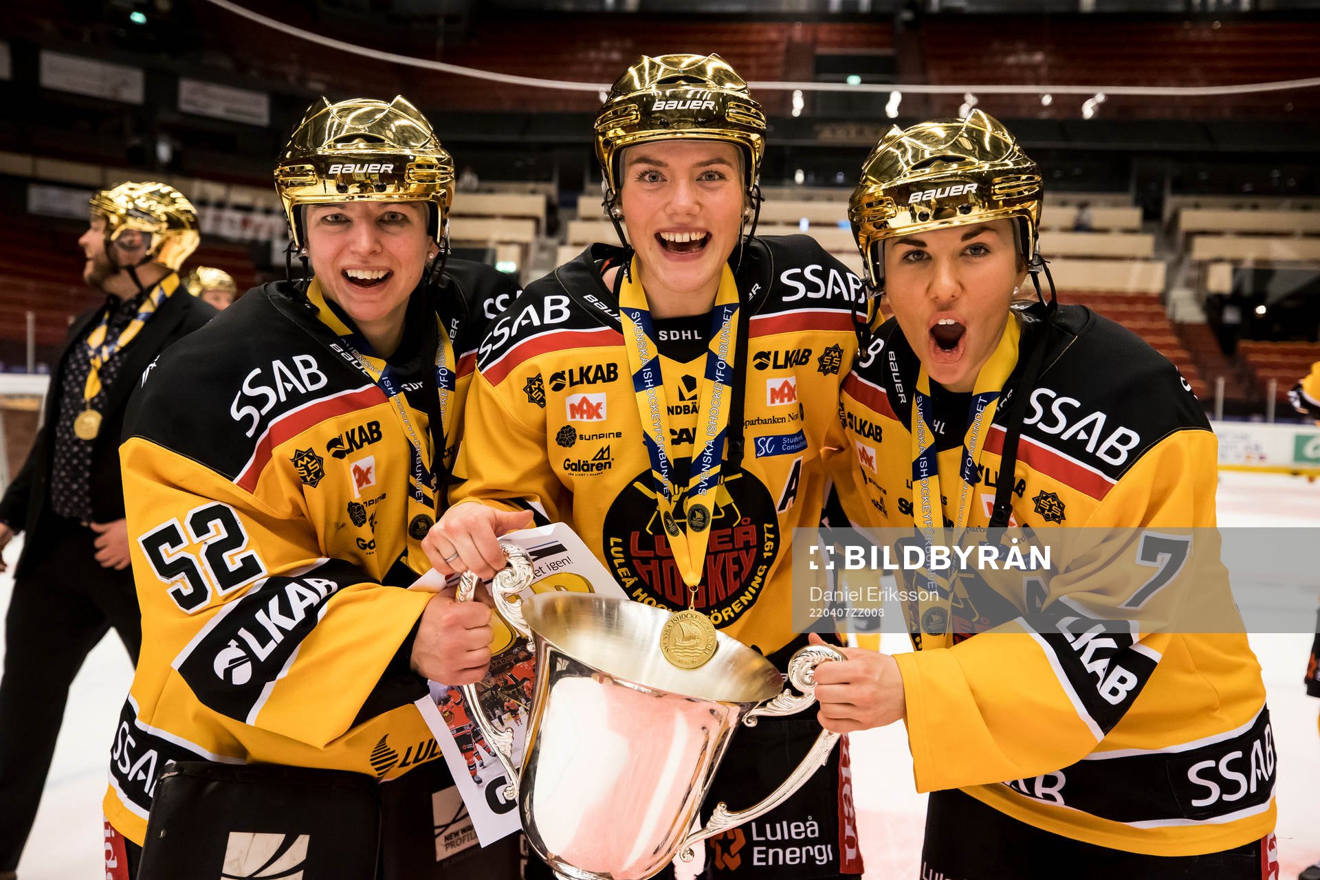 Luleå spelarna jublar