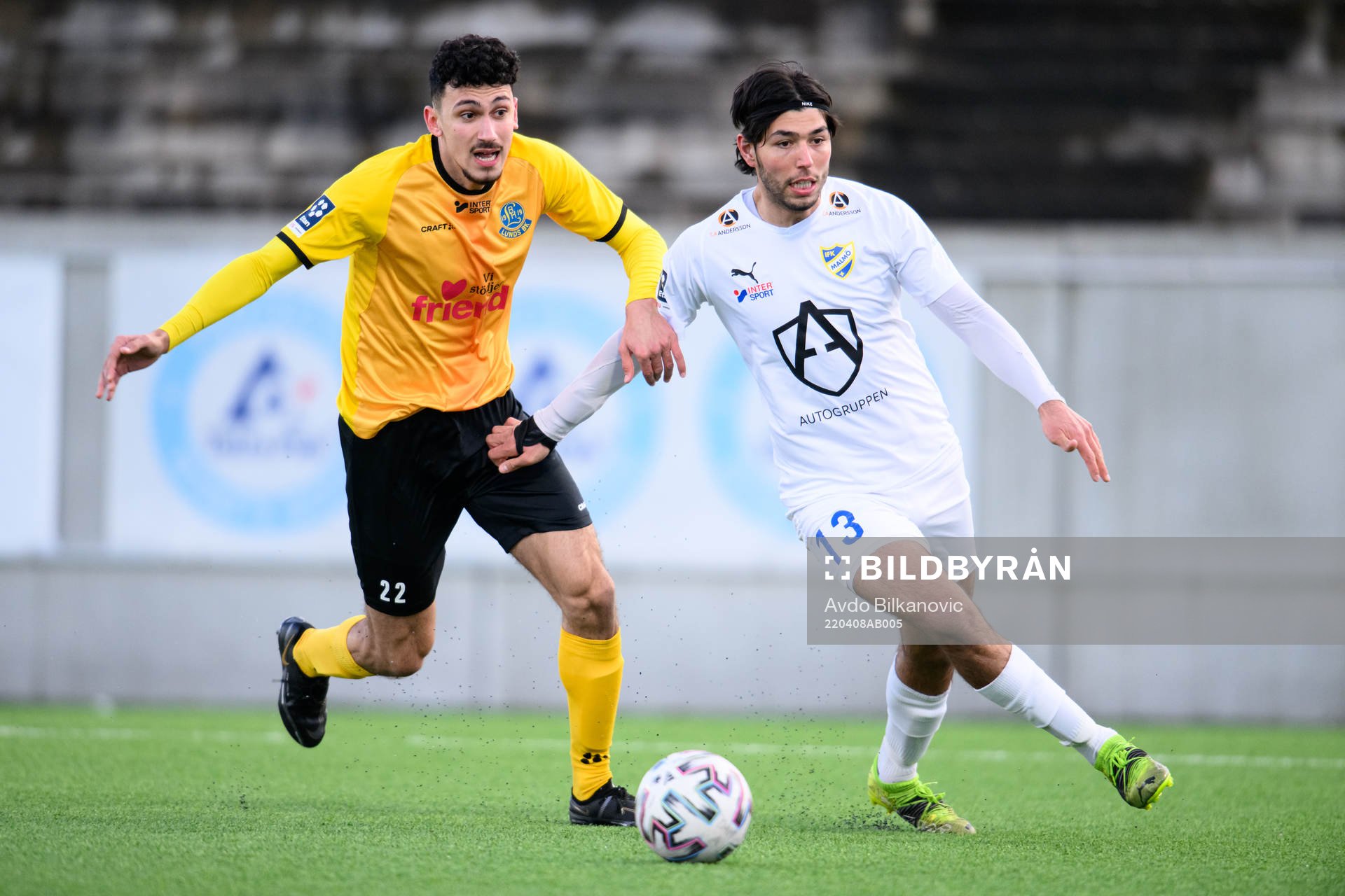 Lunds Dion Krasniqi och IFK Malmös Geronimo Balint