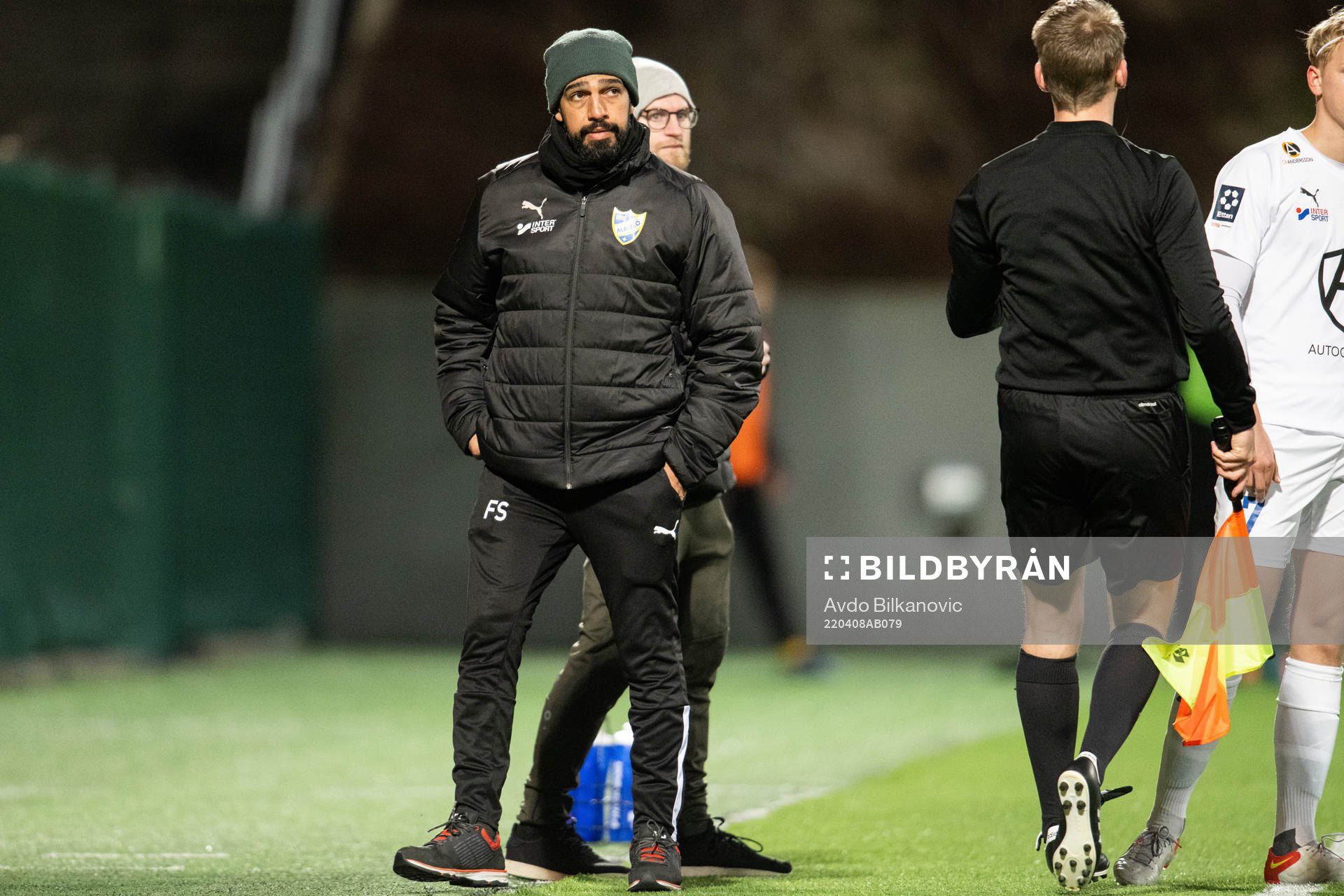 IFK Malmös tränare Firat Sahan under fotbollsmatchen i Ettan södra mellan Lunds BK och IFK Malmö den 8 april 2022 i Lund. 