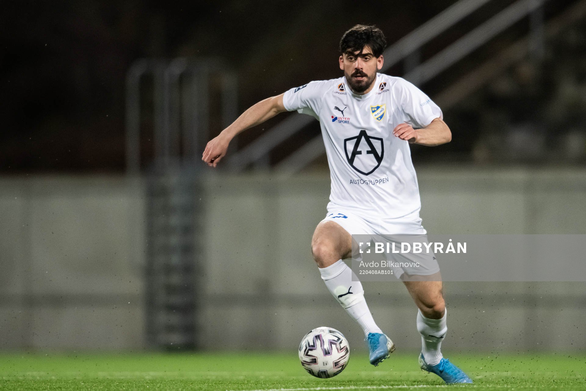 IFK Malmös Zackarias Faour under fotbollsmatchen i Ettan södra mellan Lunds BK och IFK Malmö den 8 april 2022 i Lund. 