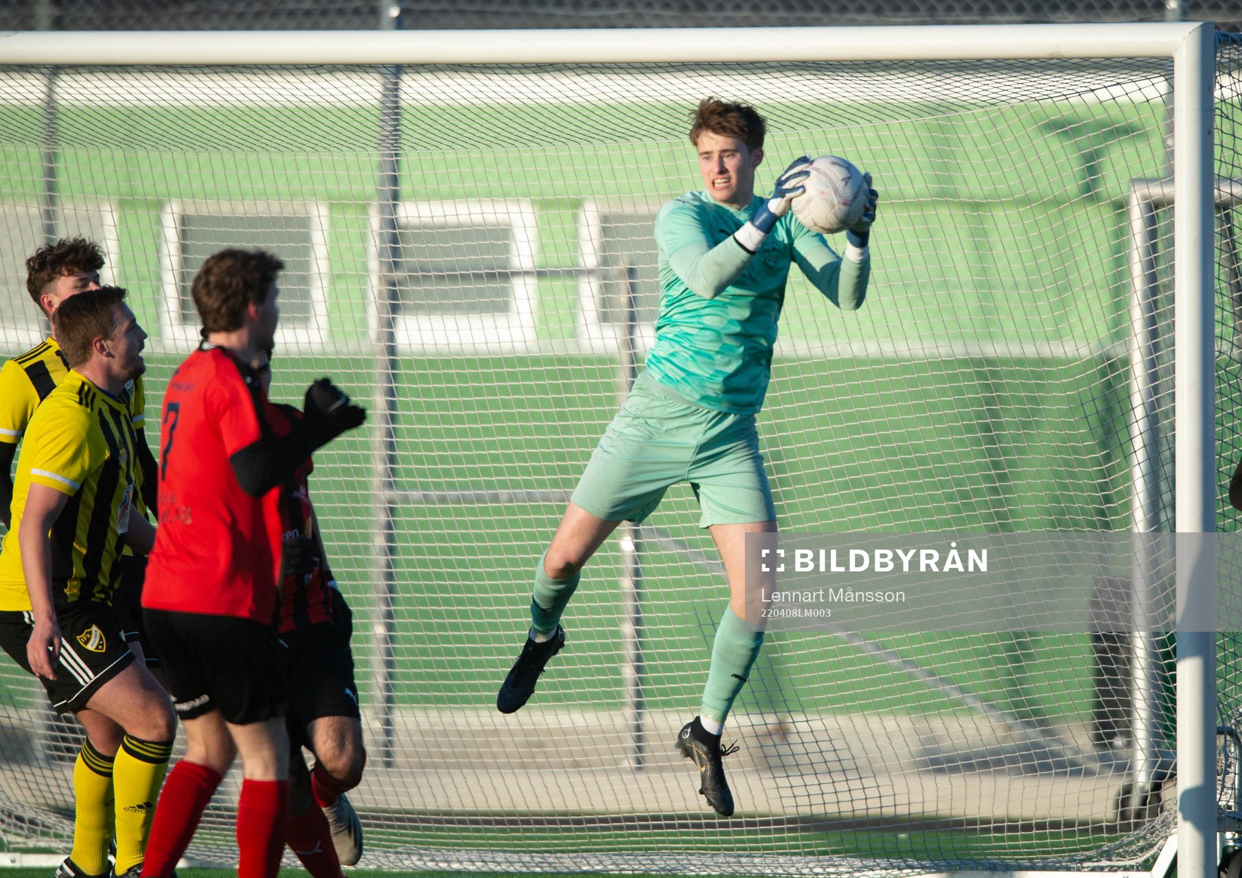 Eslövs målvakt i matchen i div. 2 Södra Götaland mellan