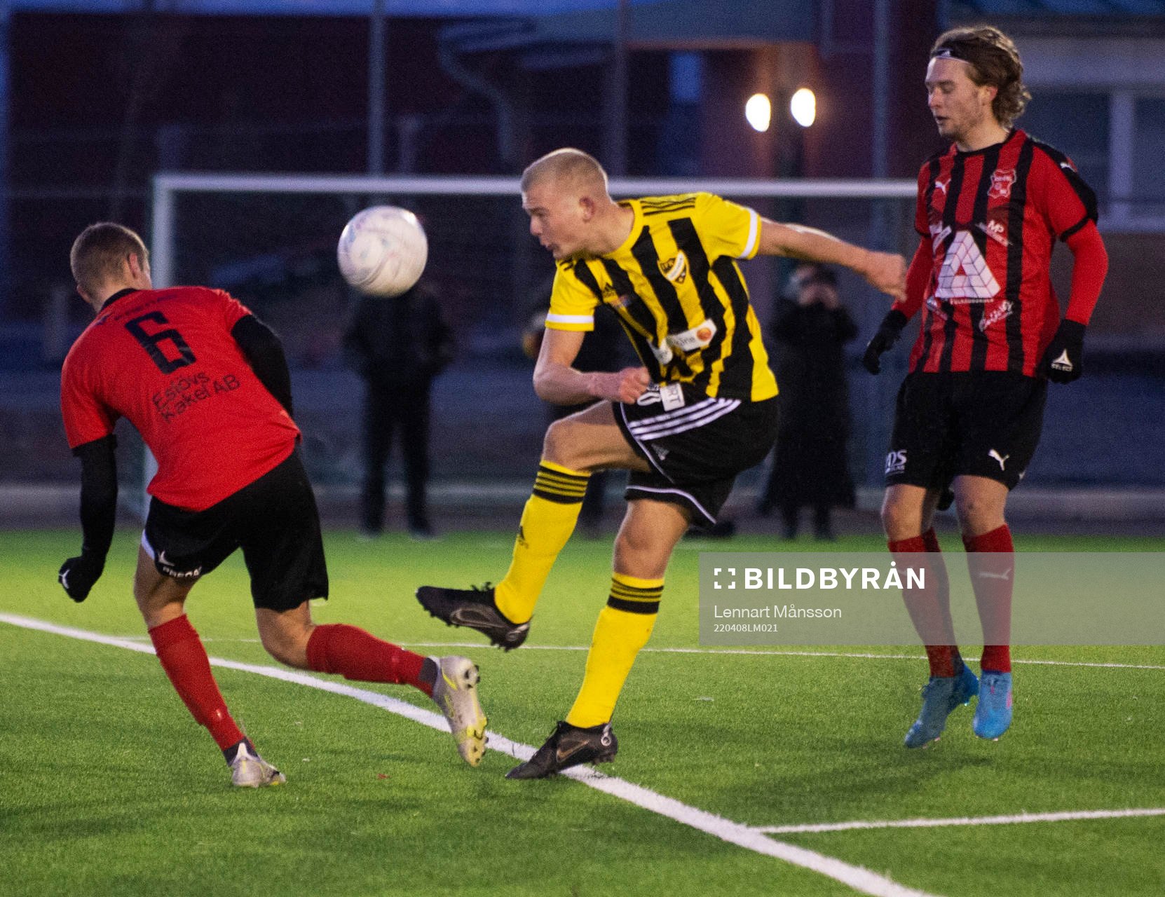 IFK Hässleholms Olle Kjellman Olblad i matchen i div. 2 Södra Götaland mellan Eslövs BK och IFK Hässleholm  i Eslöv 8 april 2022.