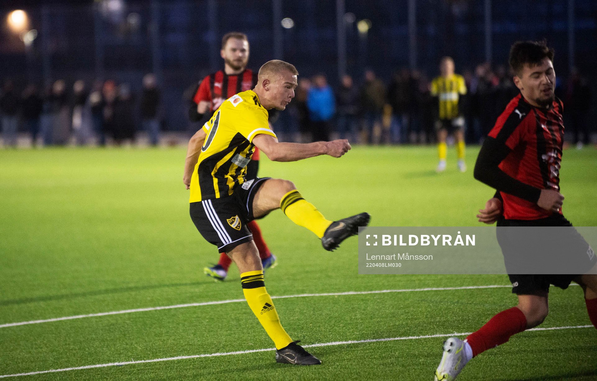 IFK Hässleholms Olle Kjellman Olblad gör 4-0 i matchen i
