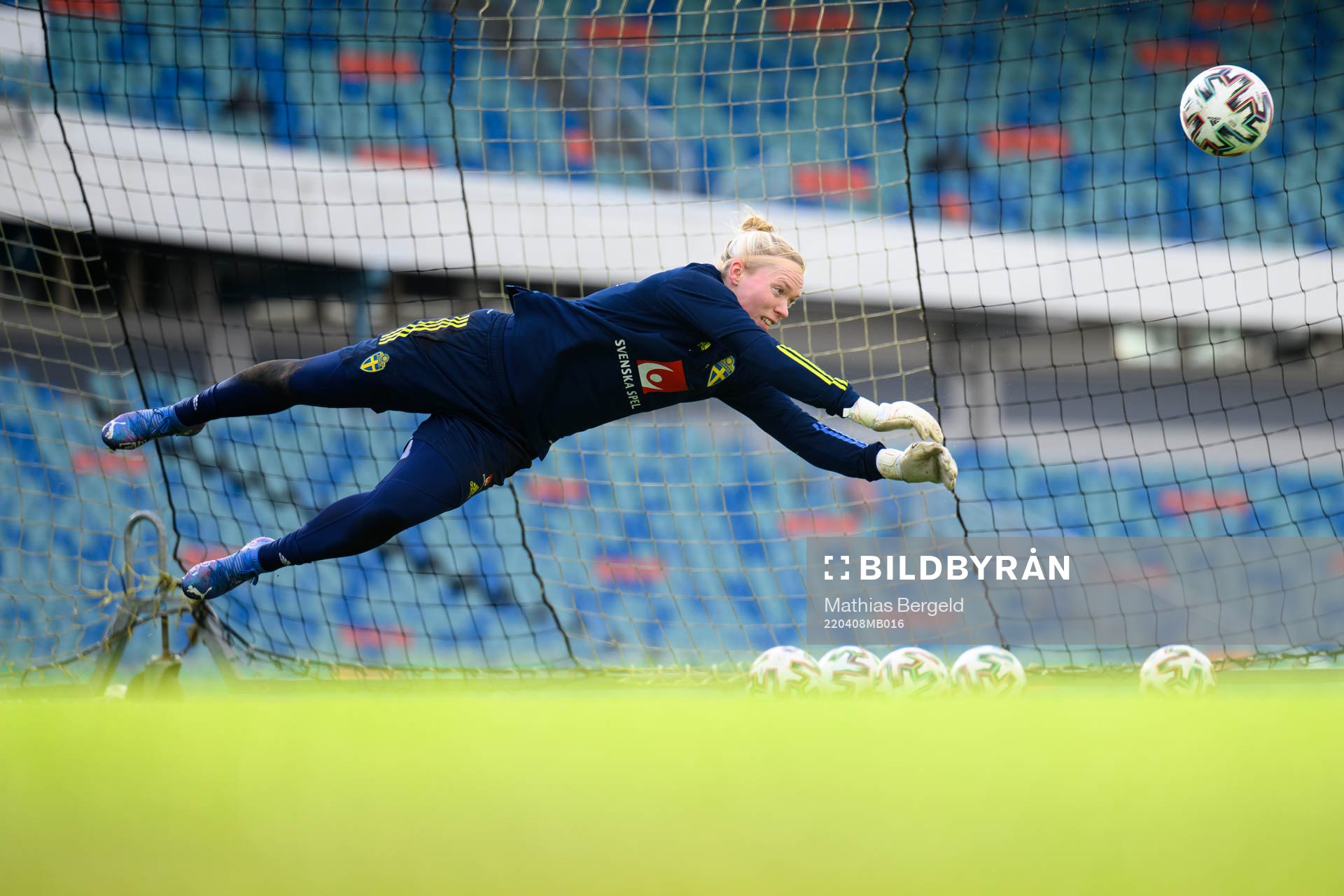 Goalkeeper Hedvig Lindahl of the Swedish women's national
