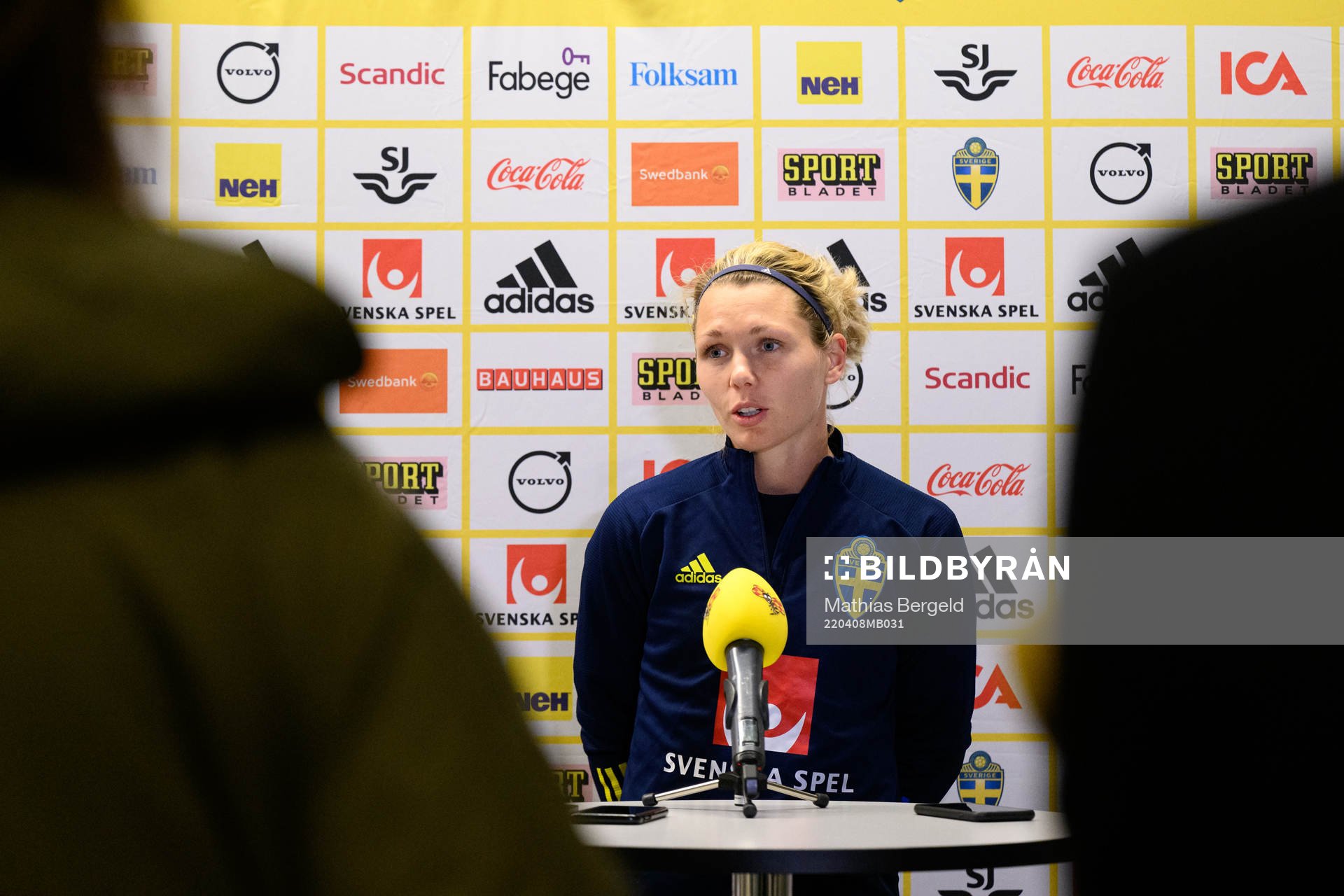 Goalkeeper Jennifer Falk of the Swedish women's national