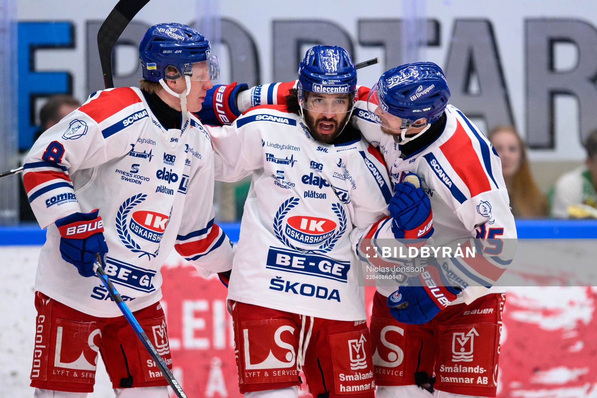 Oskarshamns Cameron Brace jublar