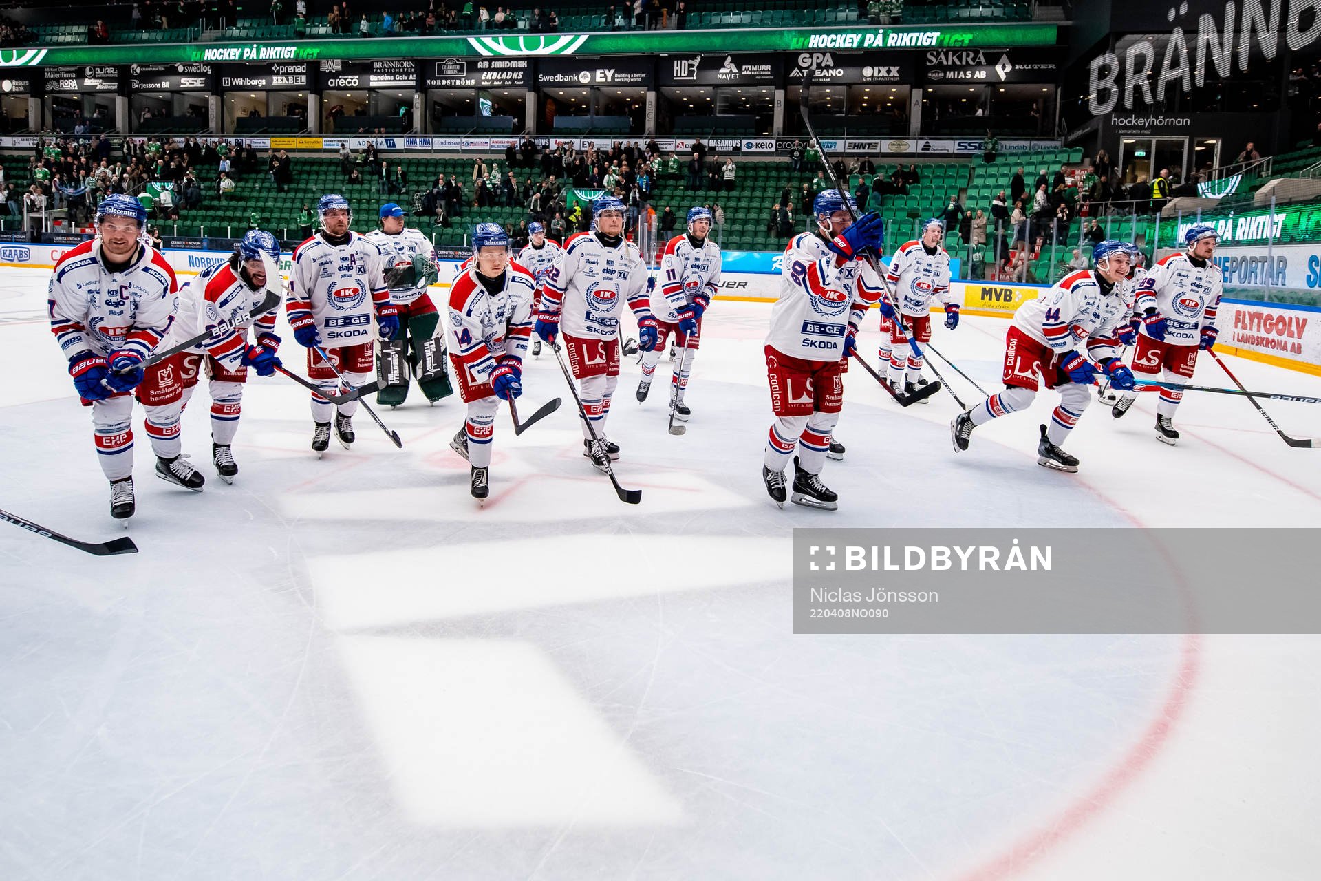 Oskarshamns spelarna jublar