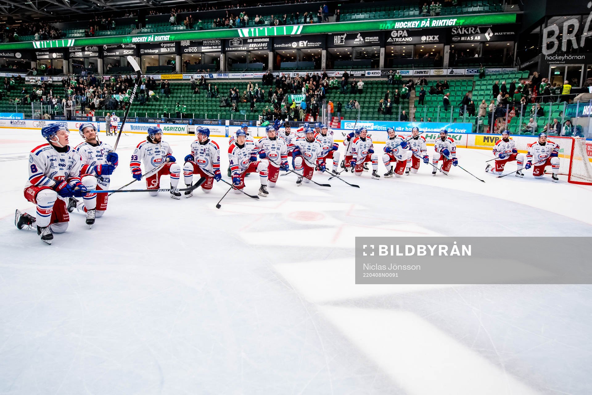 Oskarshamns spelarna jublar