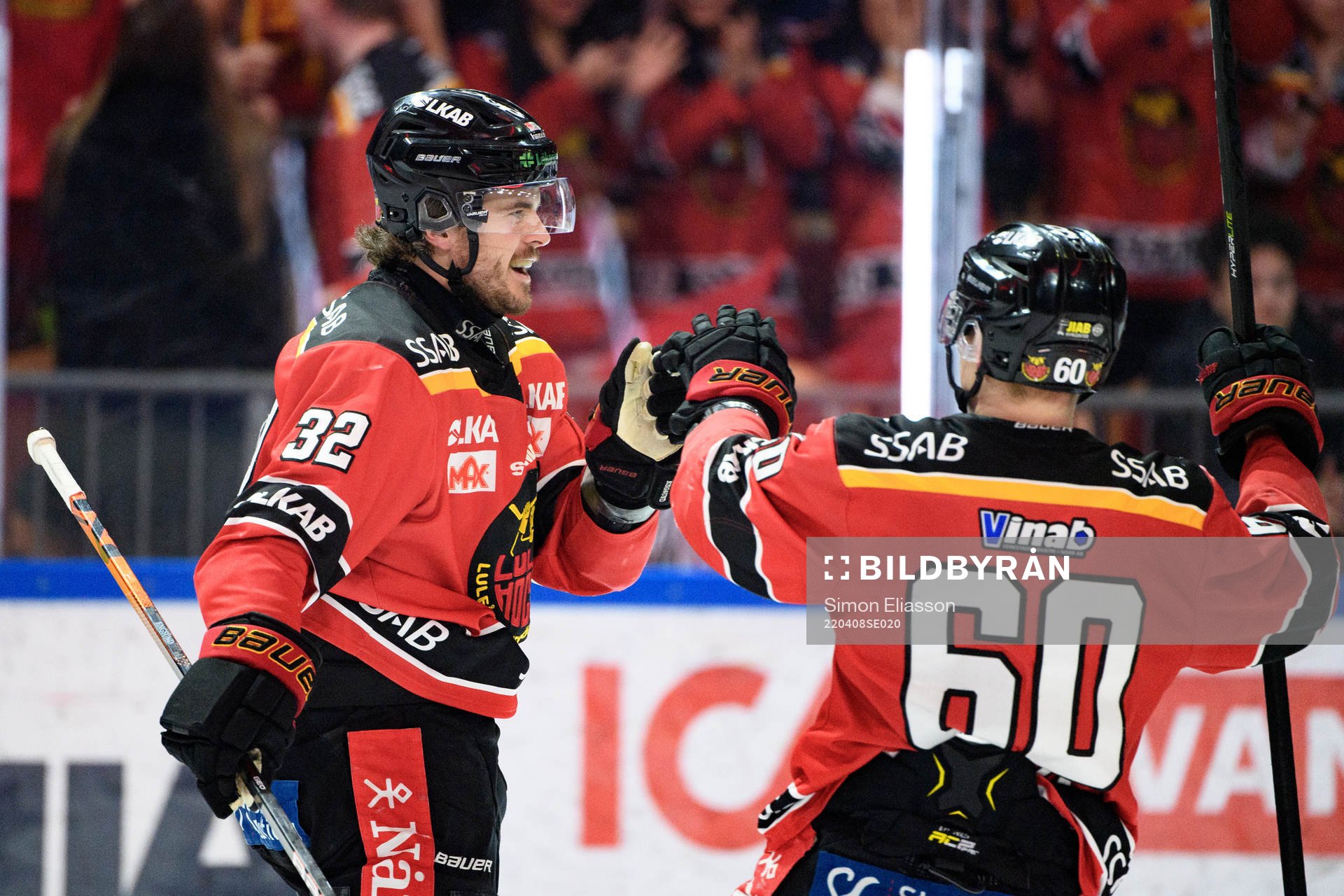 Luleås Oscar Engsund jublar