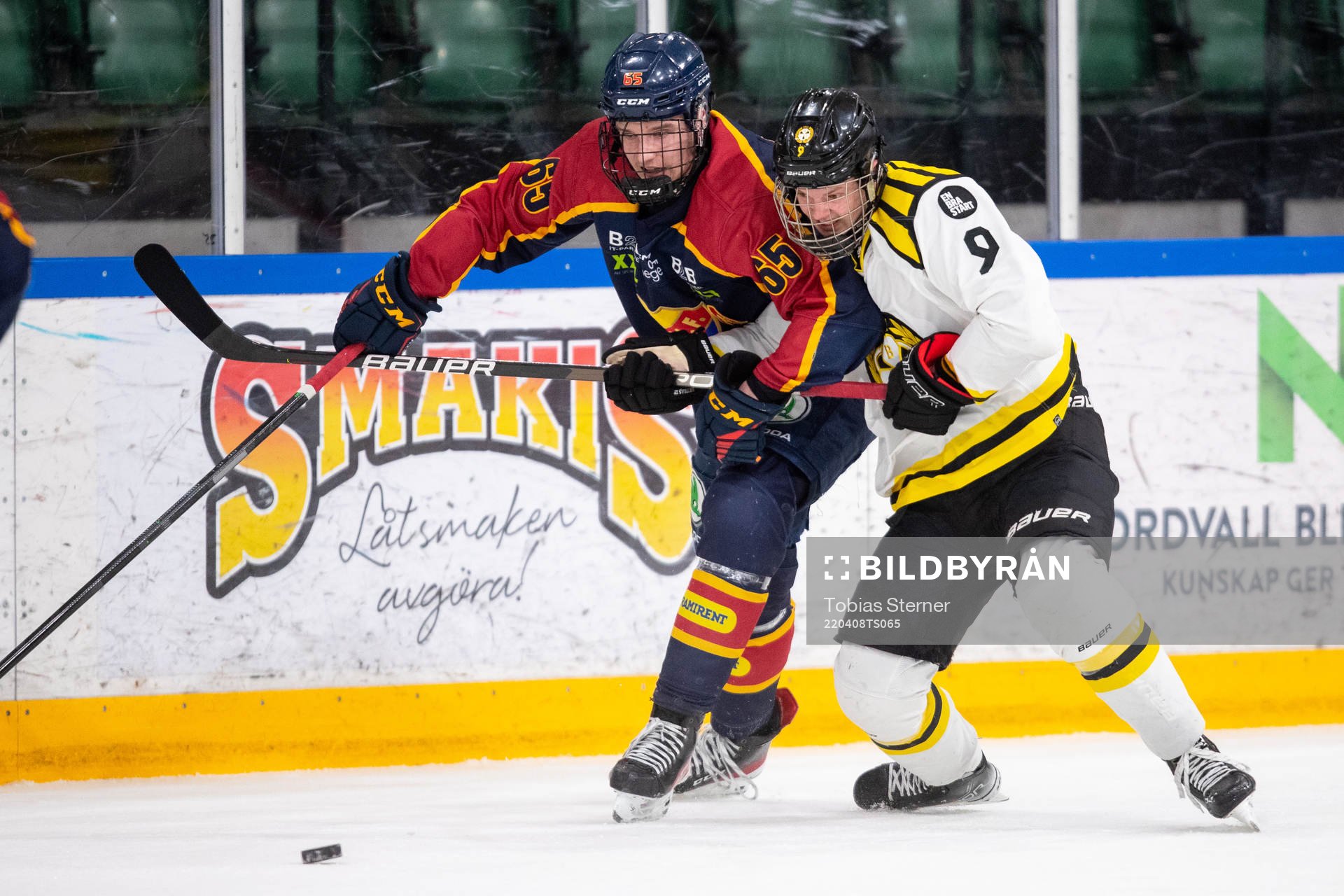 Djurgårdens Sebastian Lillsund och Brynäs Linus Hemström
