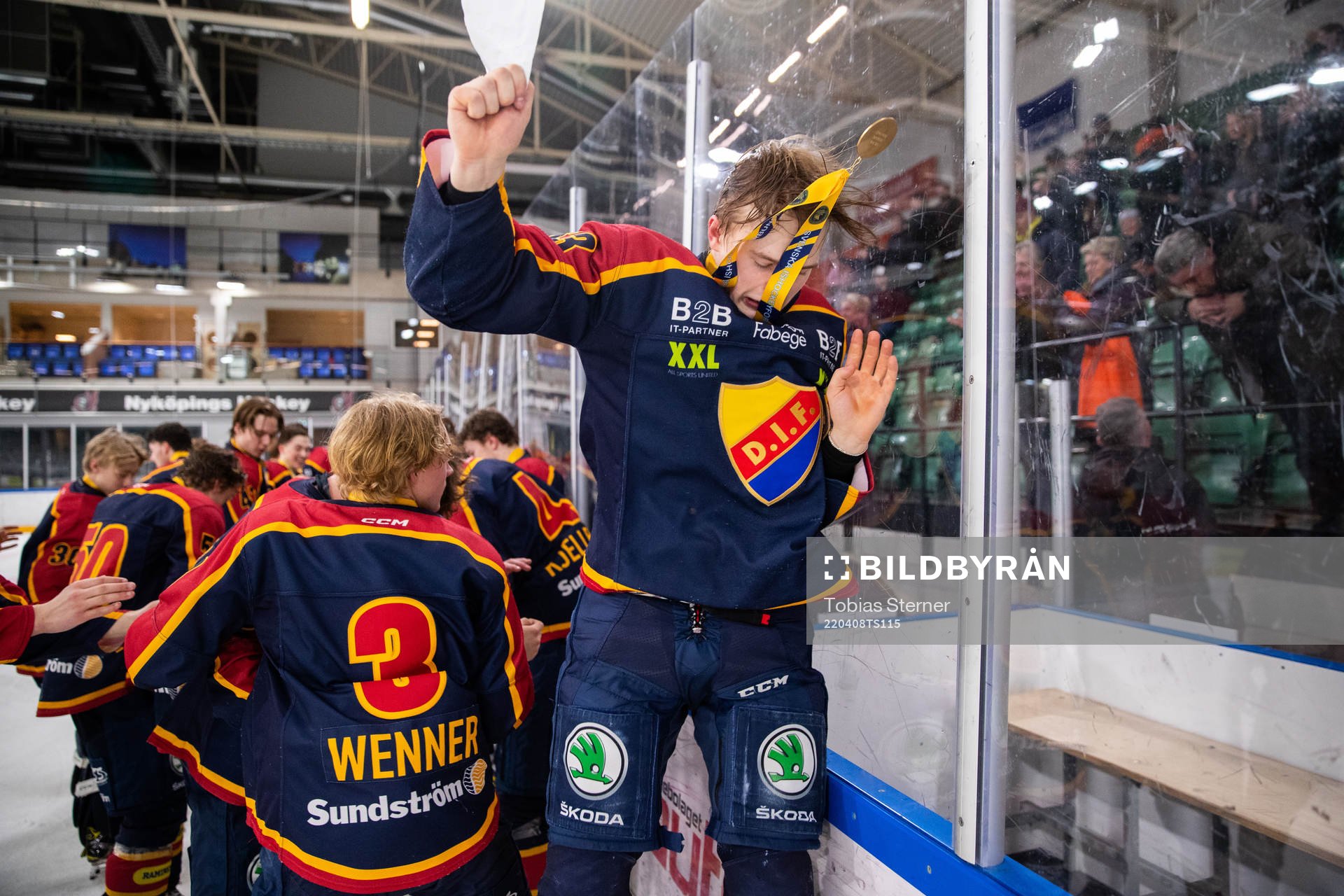 Djurgårdens Sebastian Lillsund jublar