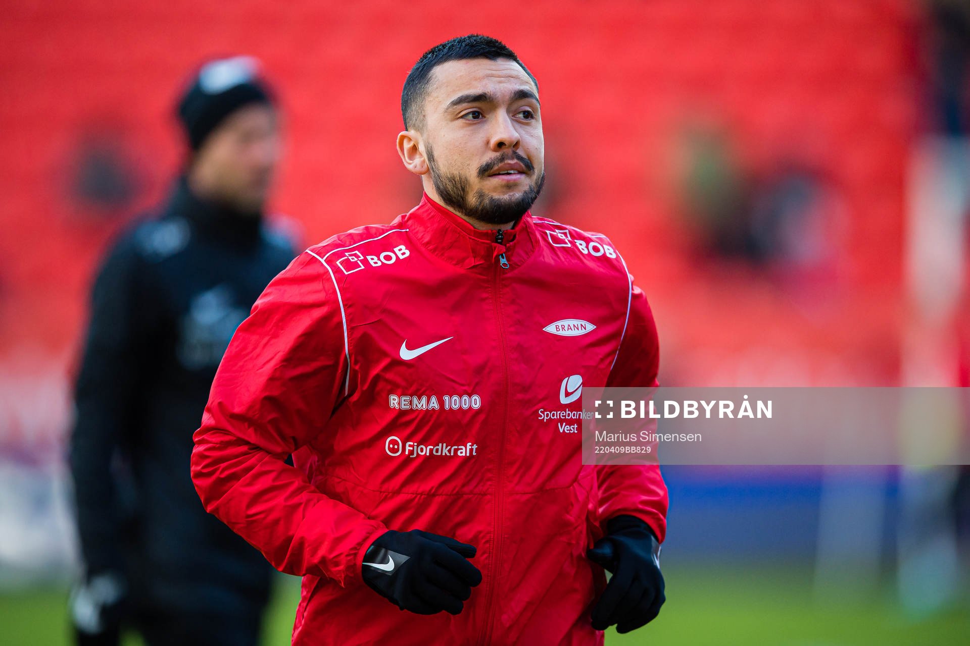 Niklas Fernando Nygaard Castro of Brann warms up