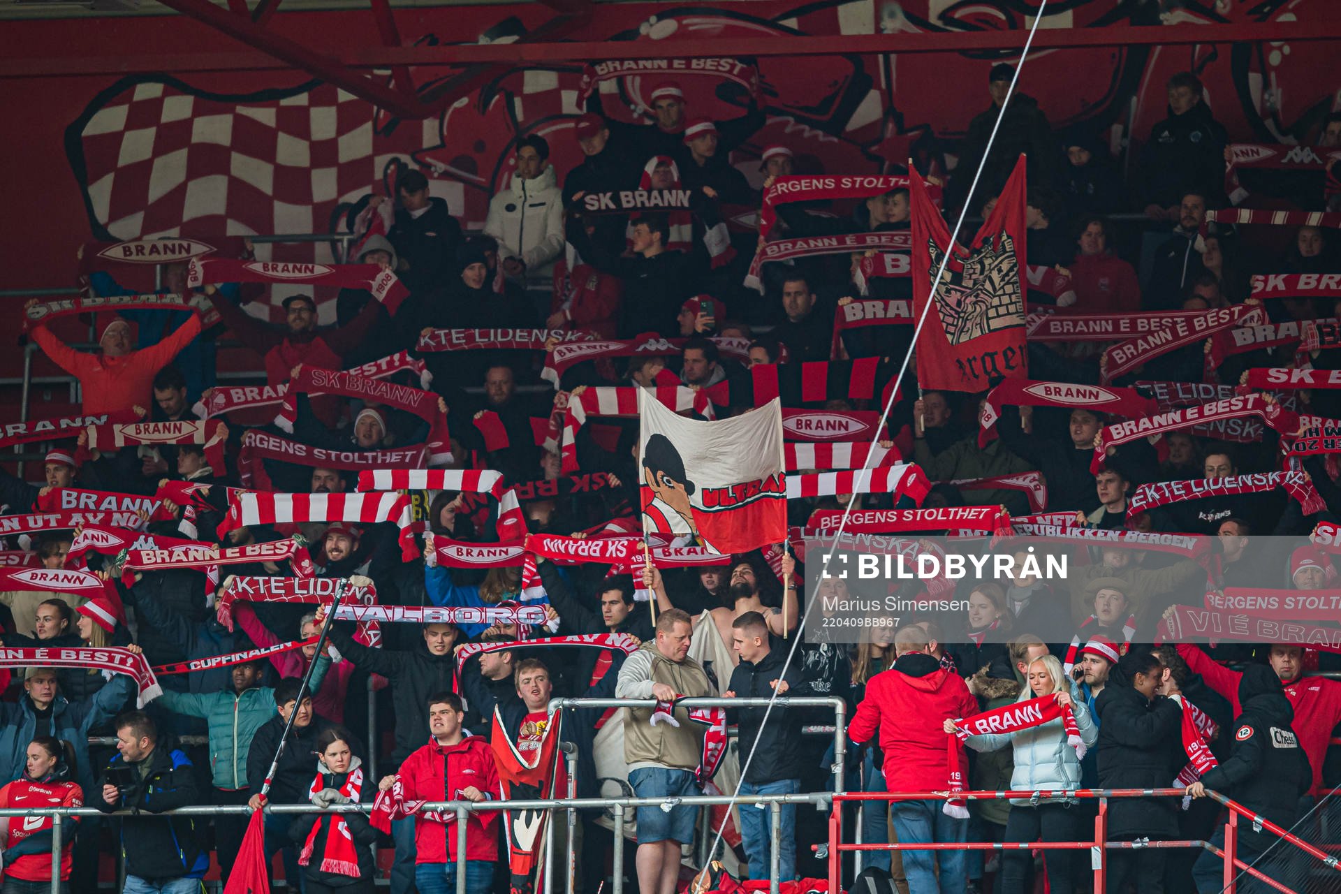 Spectators in the stands
