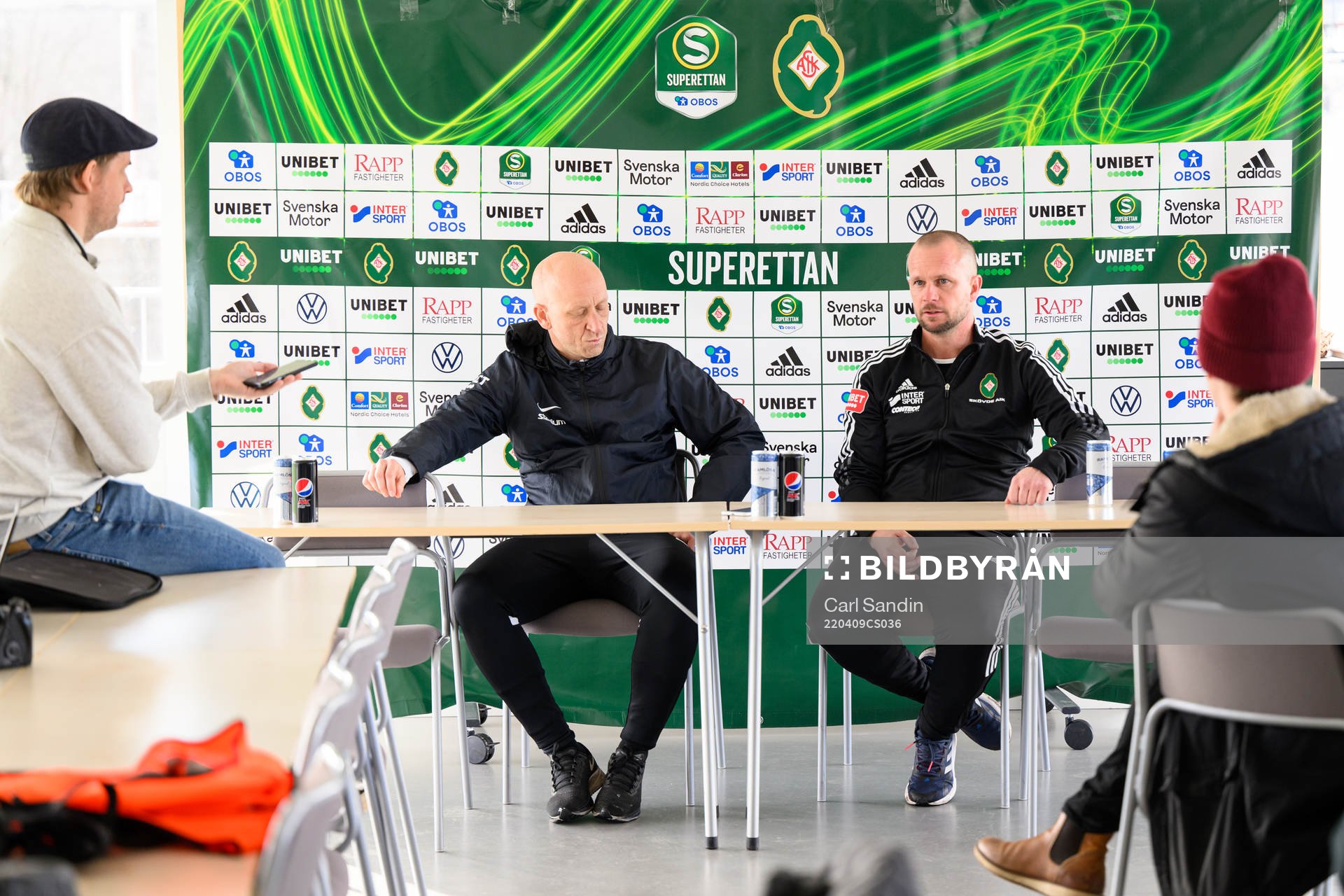 Landskronas tränare Billy Magnusson och tränare Tobias