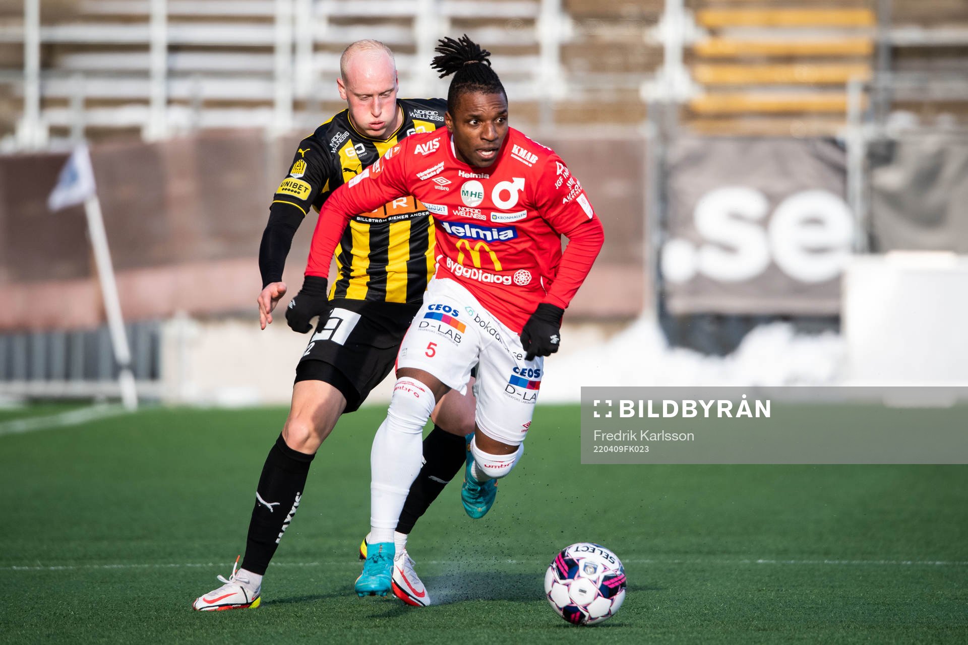 Häckens Valgeir Fridriksson och Degerfors Joseph-Claude