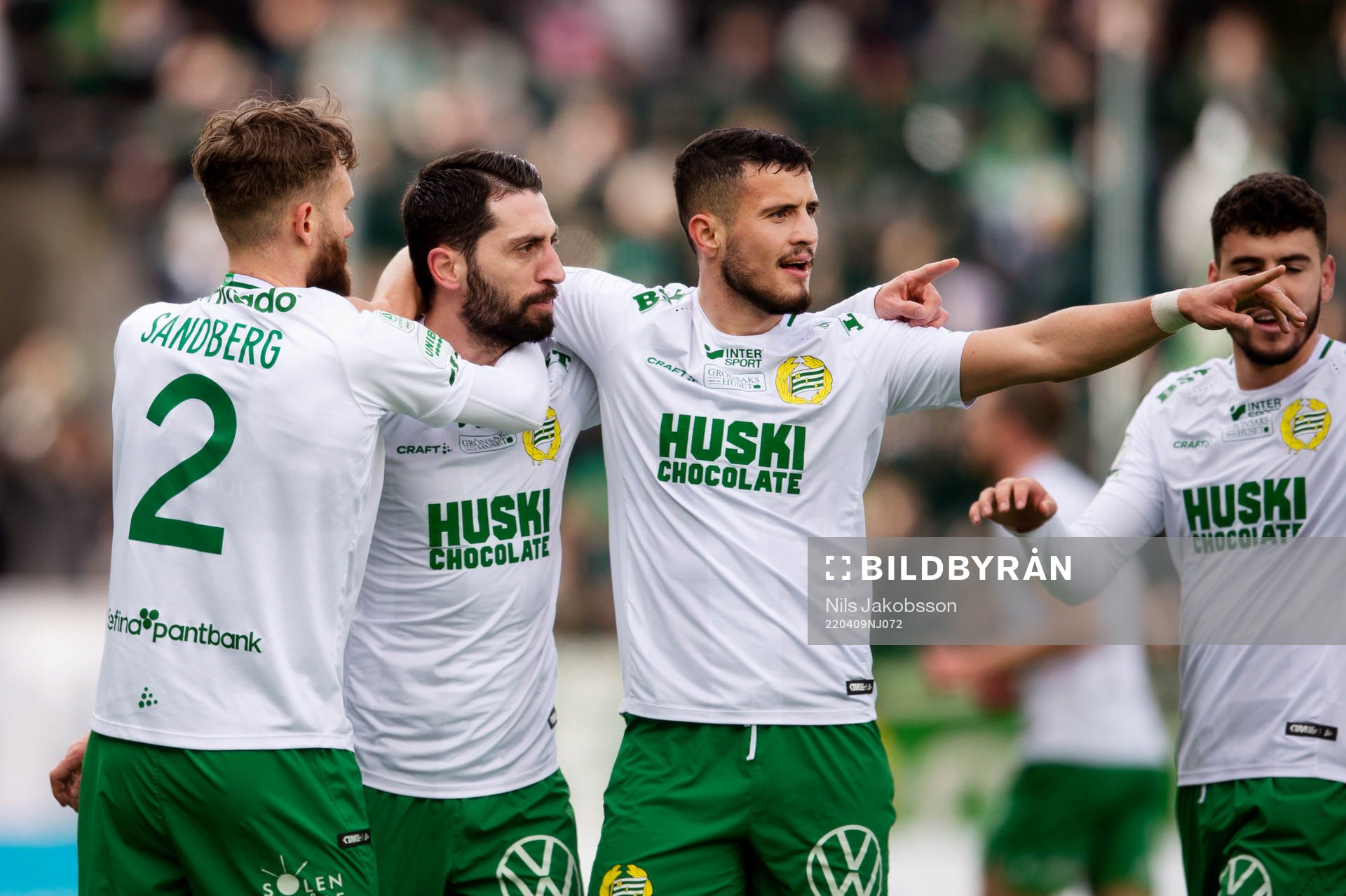 Hammarbys Simon Sandberg, Nahir Besara och Astrit Selmani