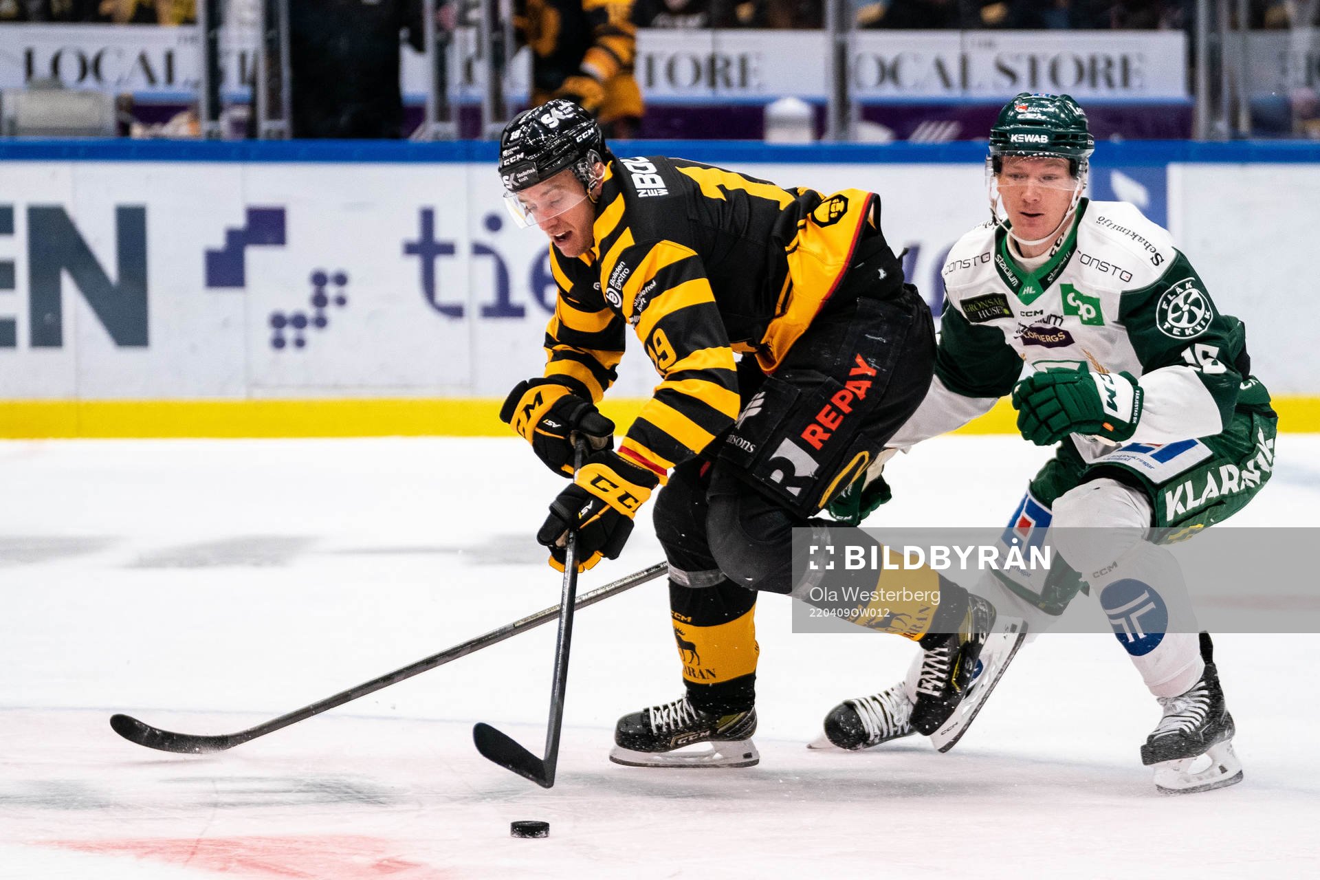 Skellefteås Filip Roos och Färjestads Gustav Rydahl