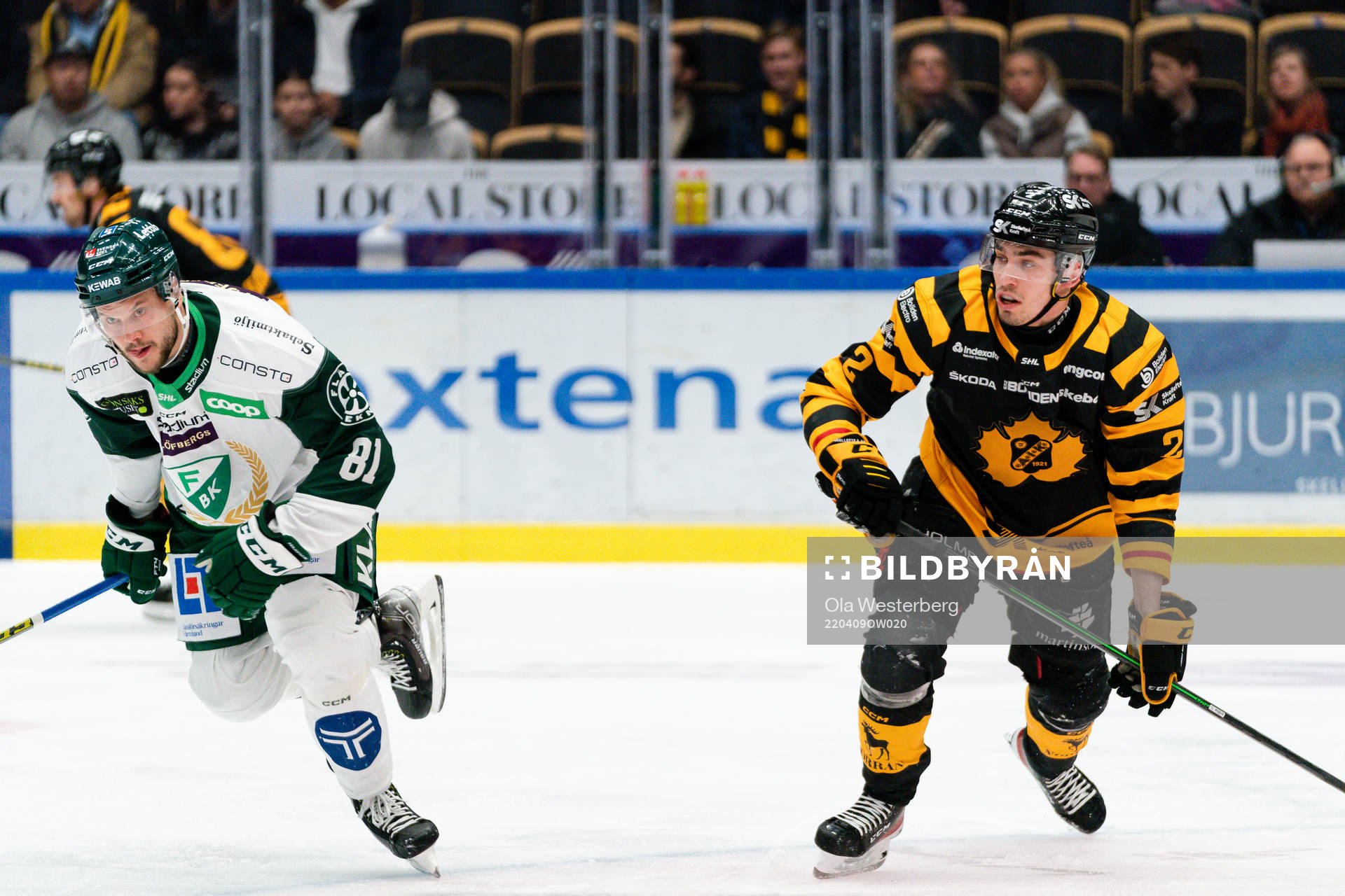 Färjestads Theodor Lennström och Skellefteås Adam Wilsby