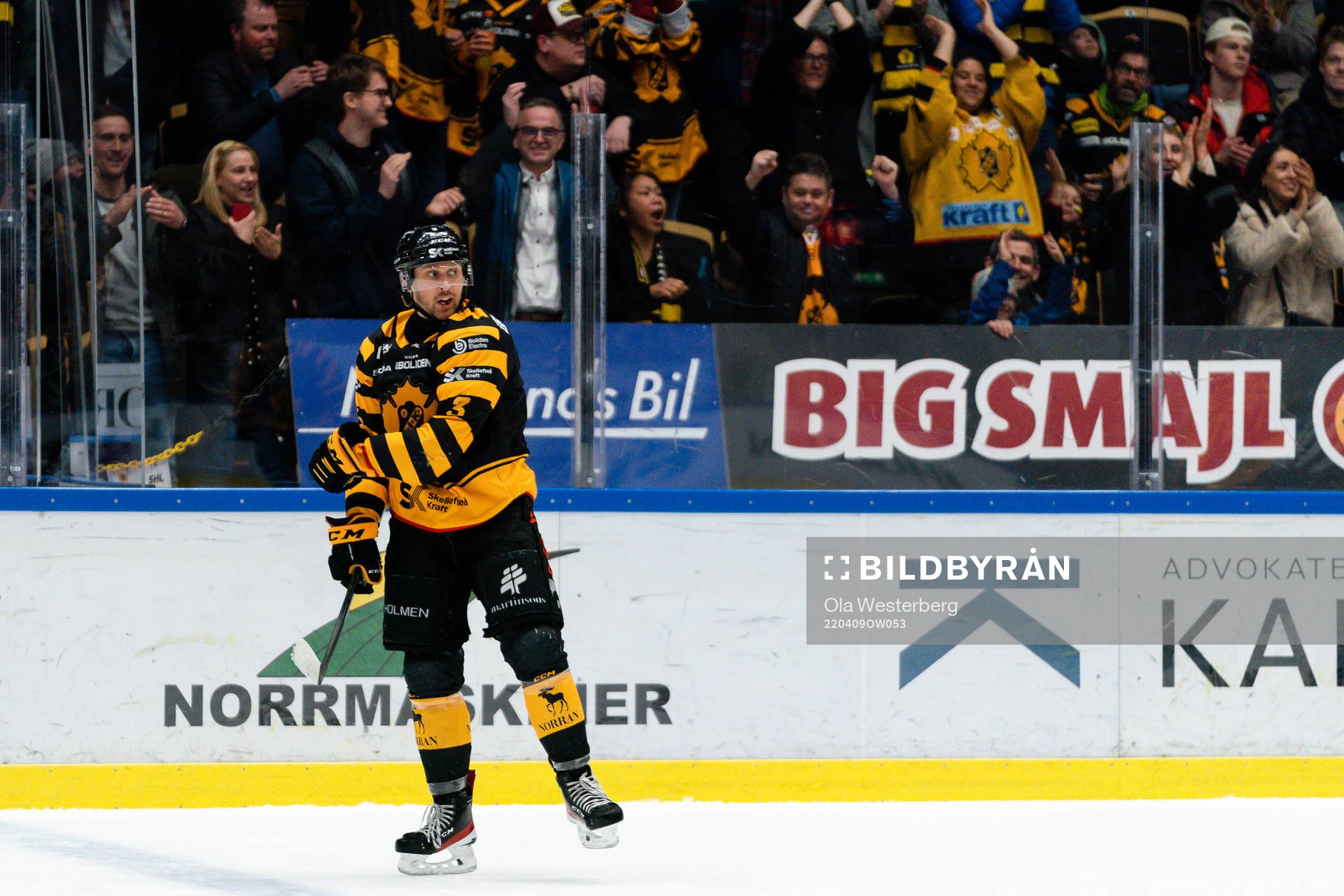 Skellefteås Michael Kapla jublar