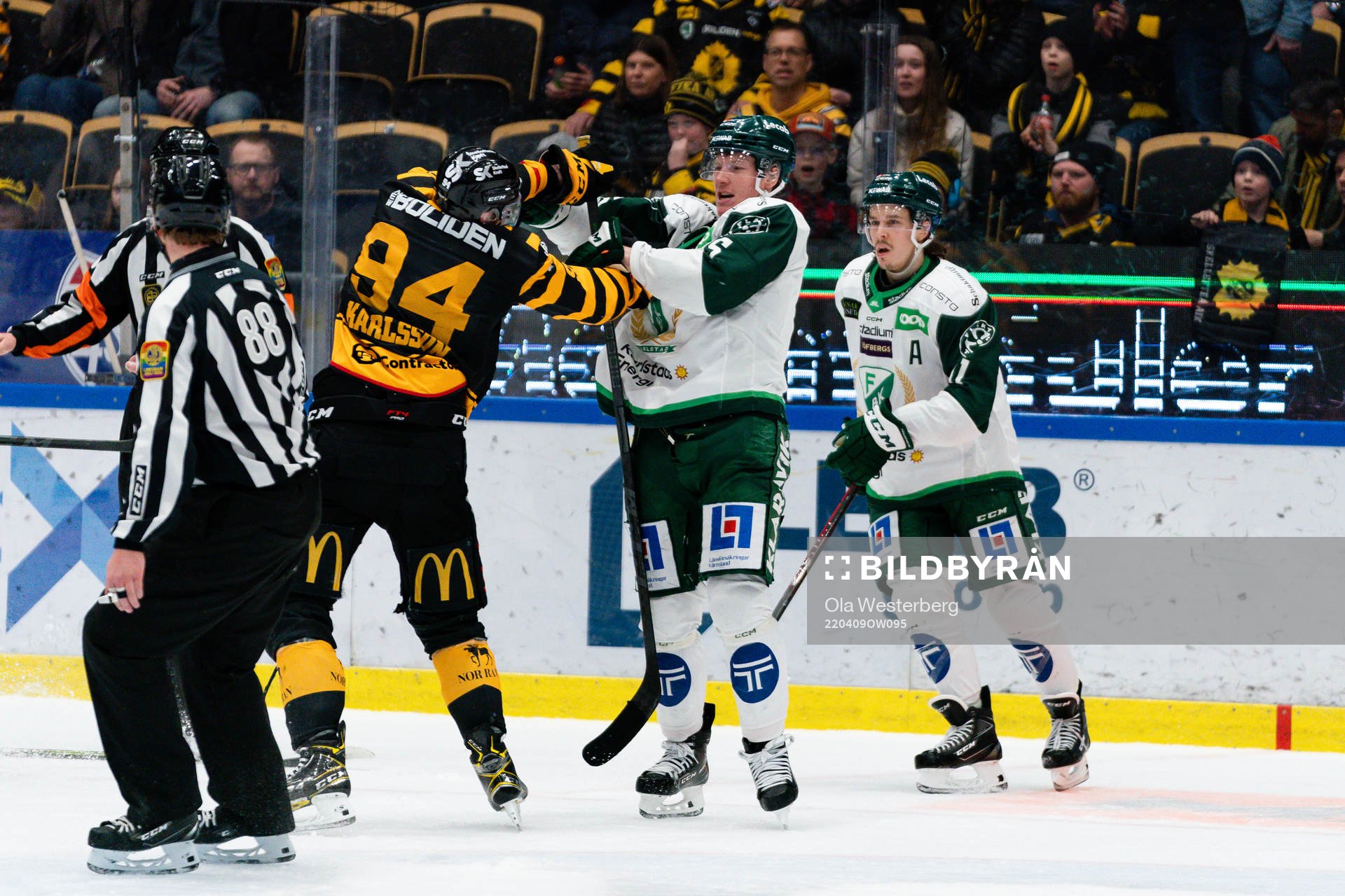 Skellefteås Linus Karlsson och Färjestads Gustav Rydahl