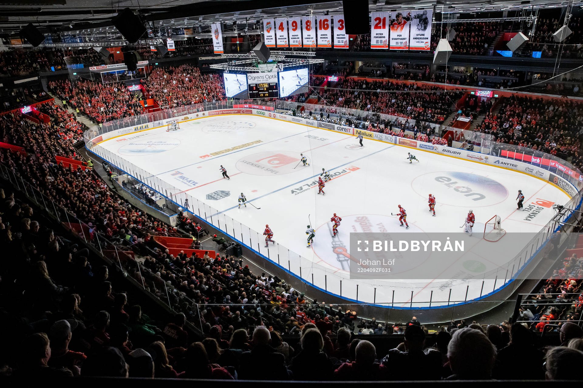 Interiör av Hägglunds arena