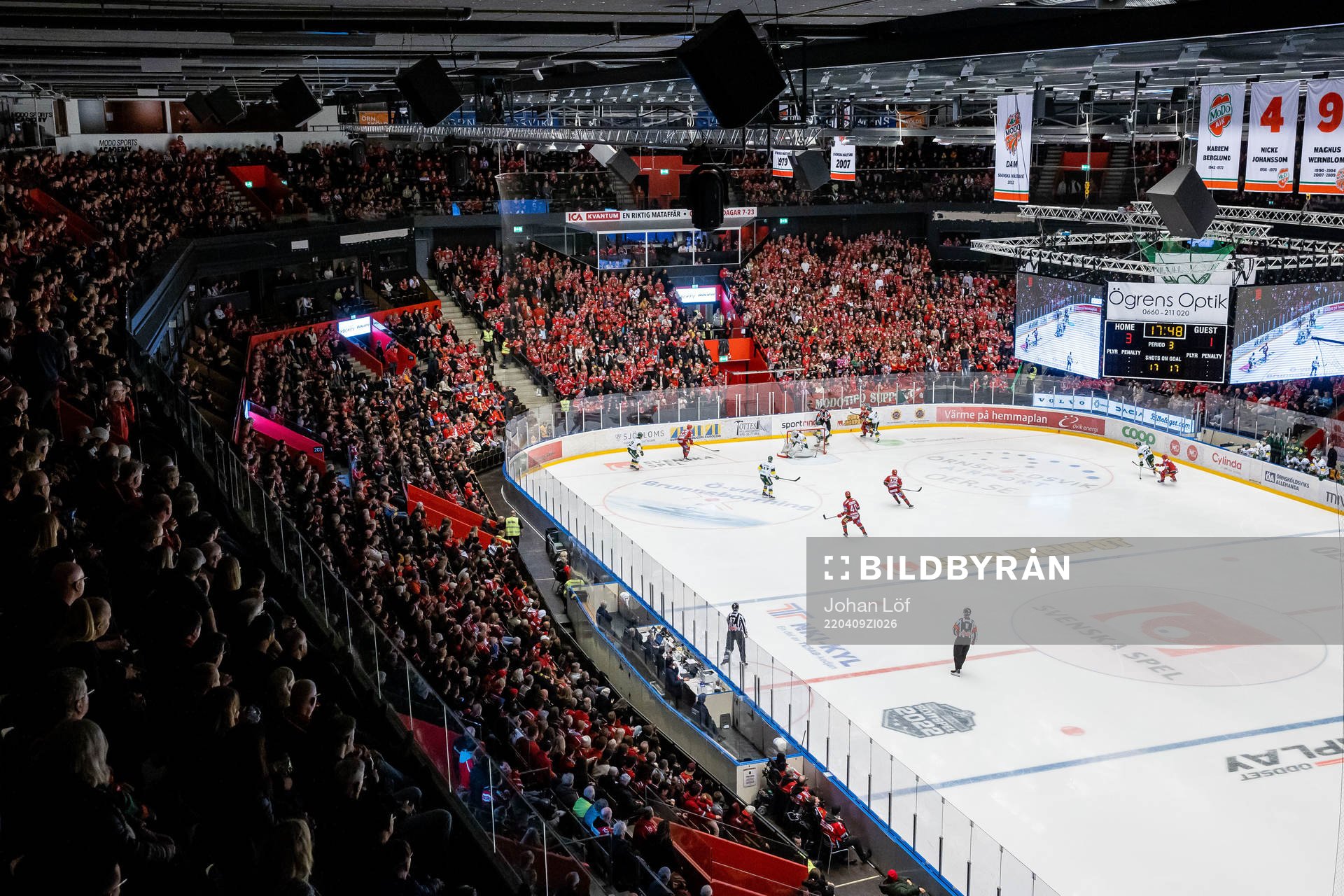 Interiör av Hägglunds arena