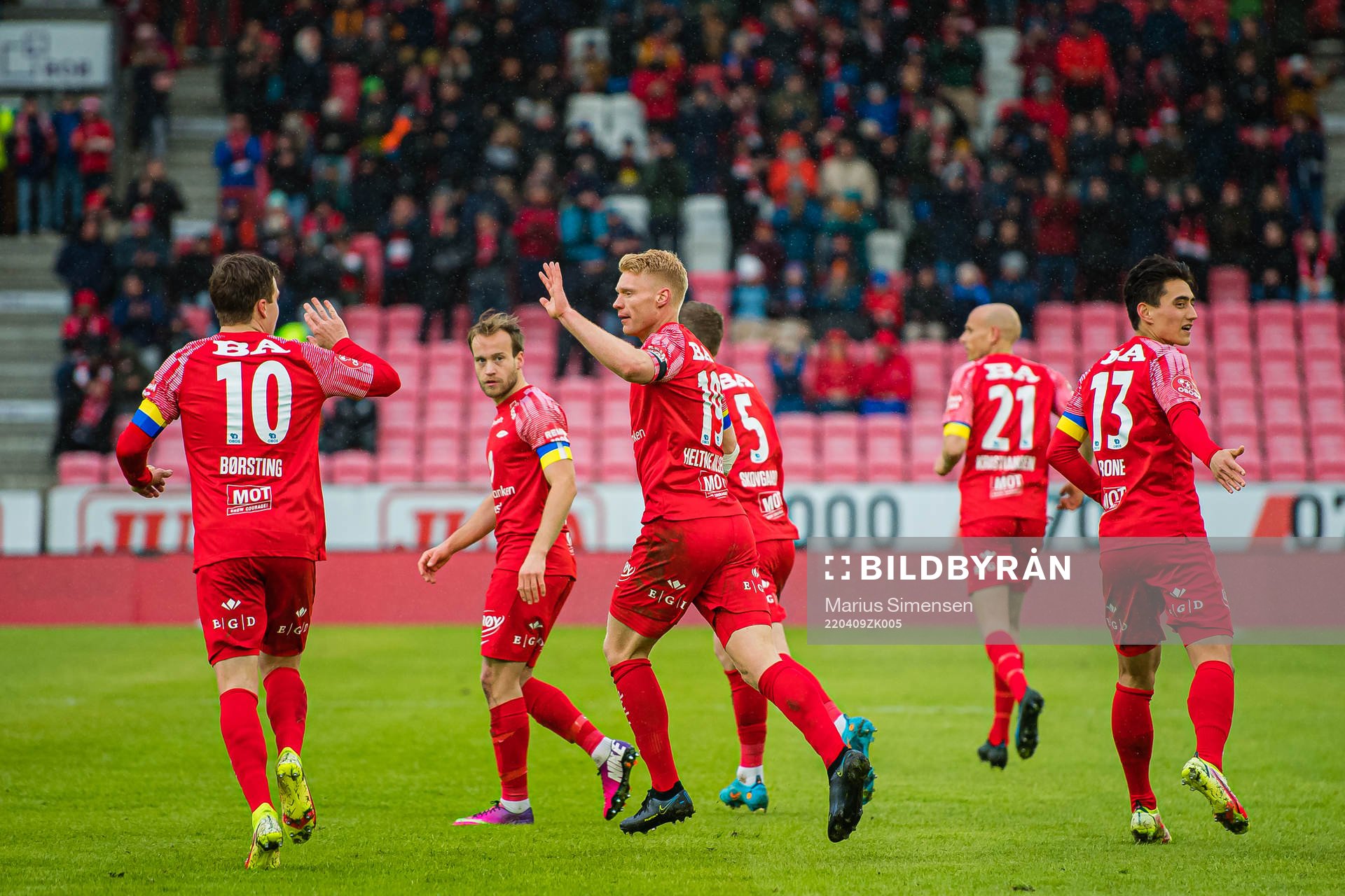 Sivert Heltne Nilsen of Brann celebrates