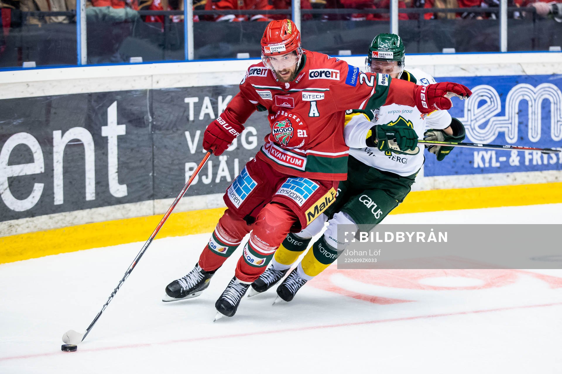 Modos Emil Wahlberg och Björklövens Christopher Bengtsson